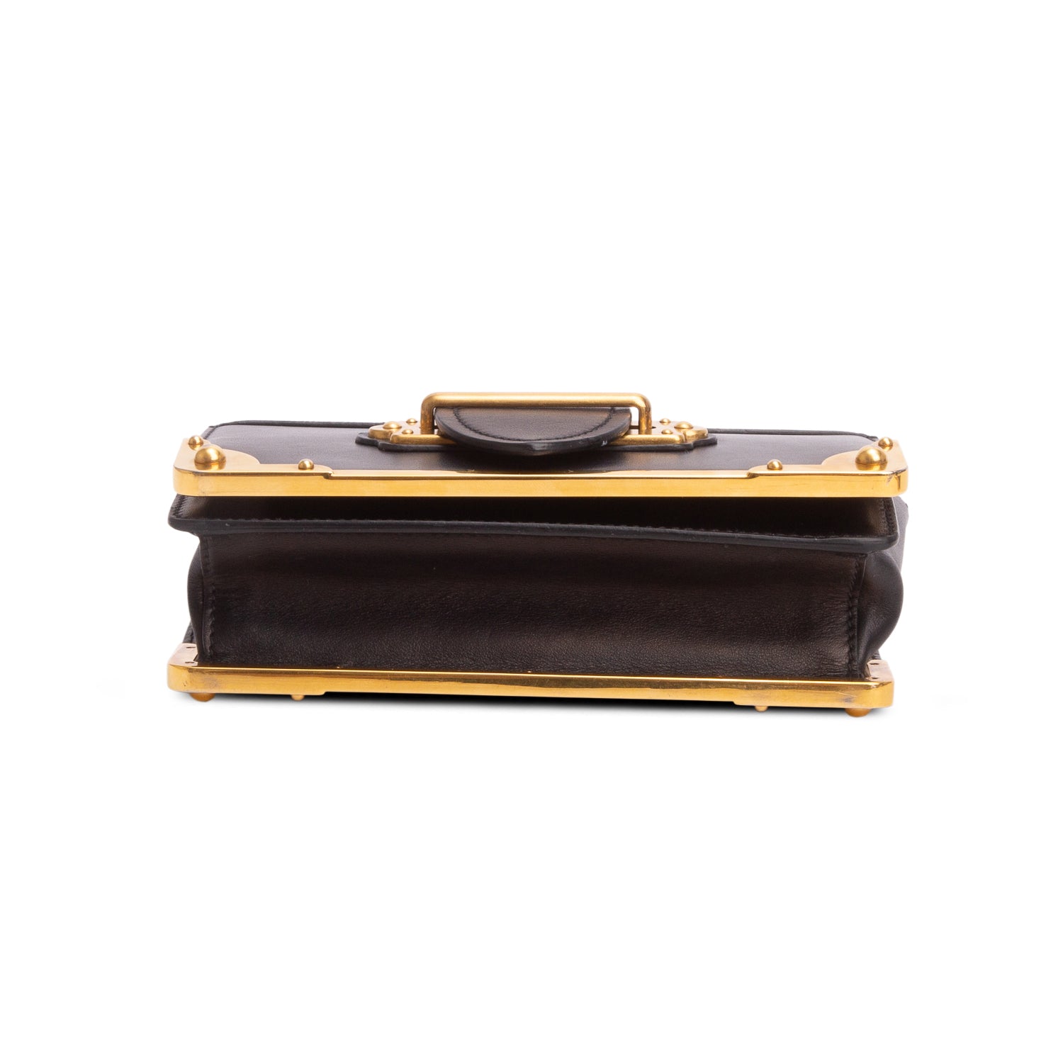 Prada Black City Calf Saffiano Cahier Bag w/ Authenticity Card