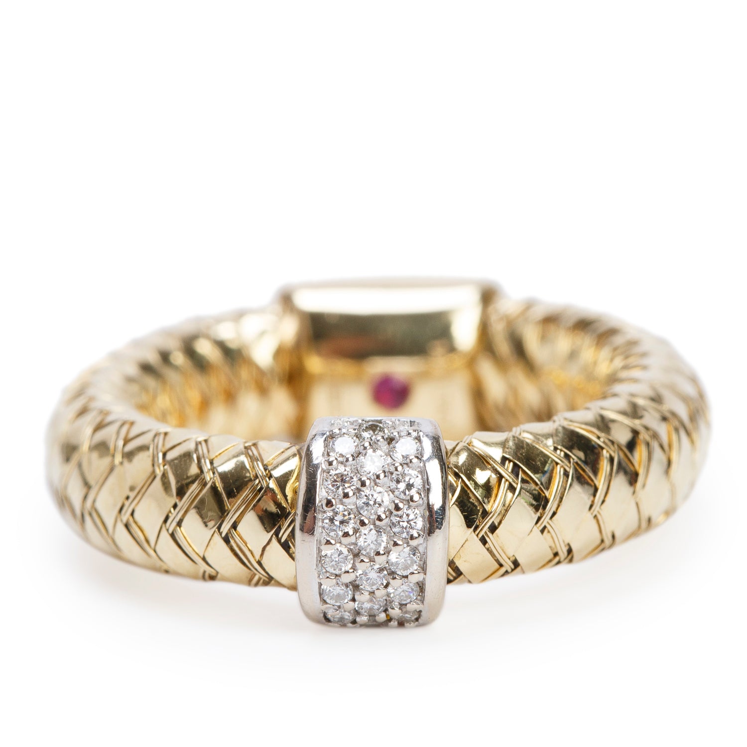 Roberto Coin 18k Yellow Gold Diamond Primavera Cocktail Ring, Size 6