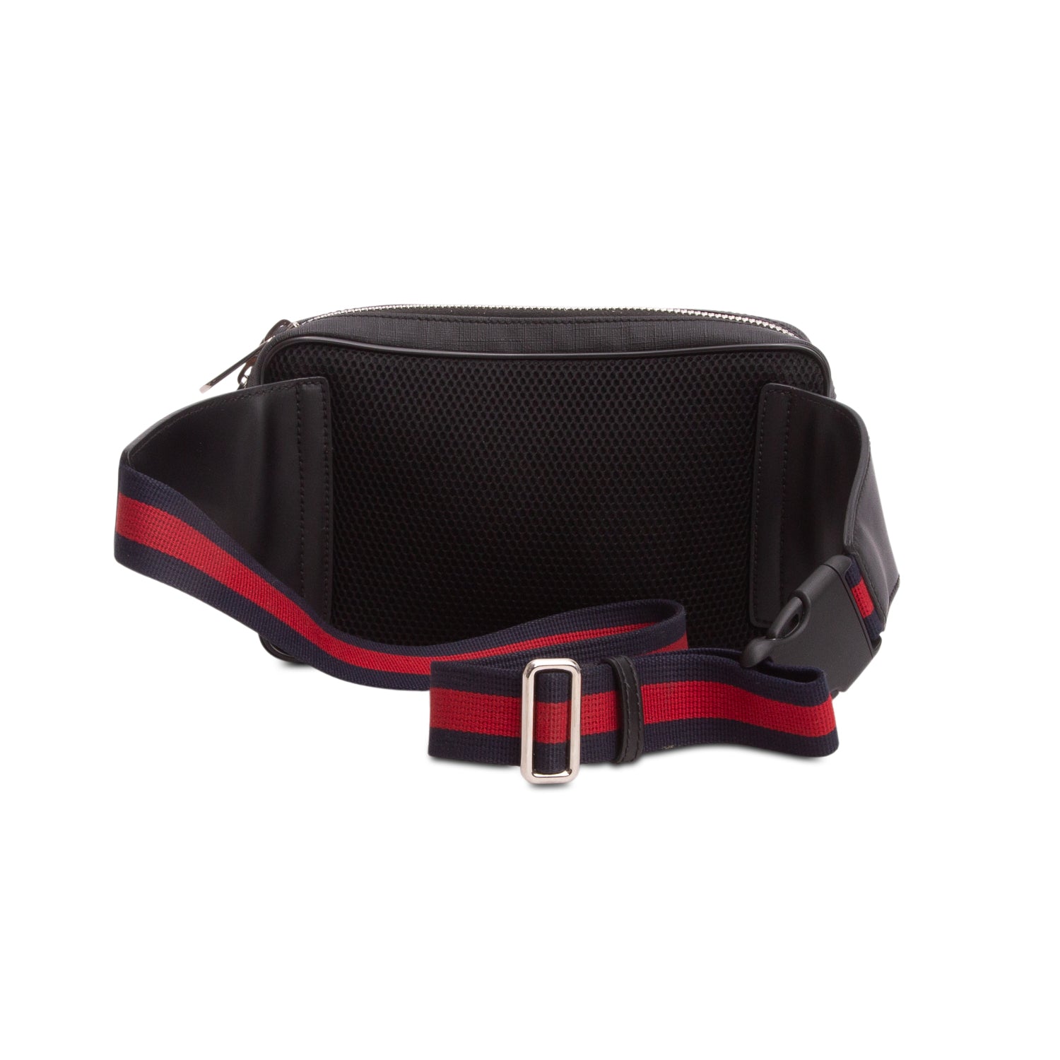 Gucci Black Soft GG Supreme Monogram Web Belt Bag