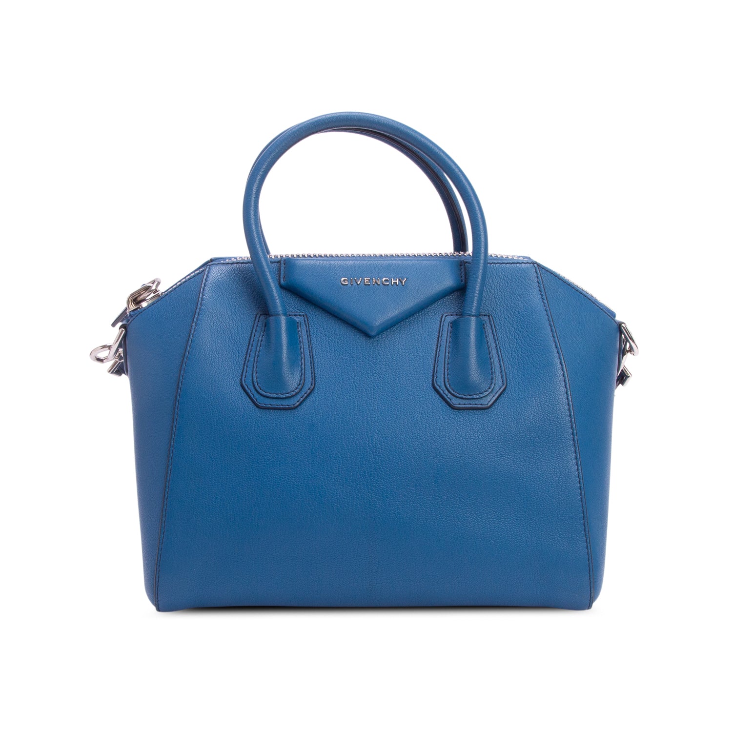 Givenchy Blue Sugar Goatskin Leather Small Antigona w/ Strap