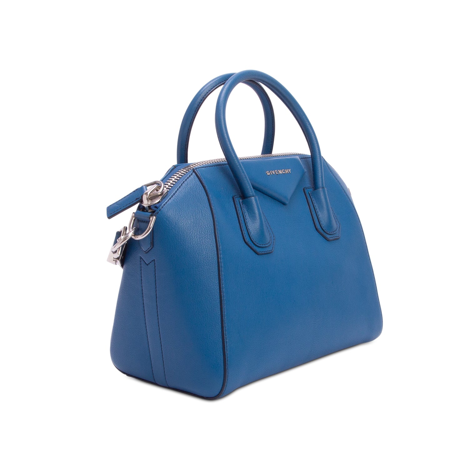 Givenchy Blue Sugar Goatskin Leather Small Antigona w/ Strap