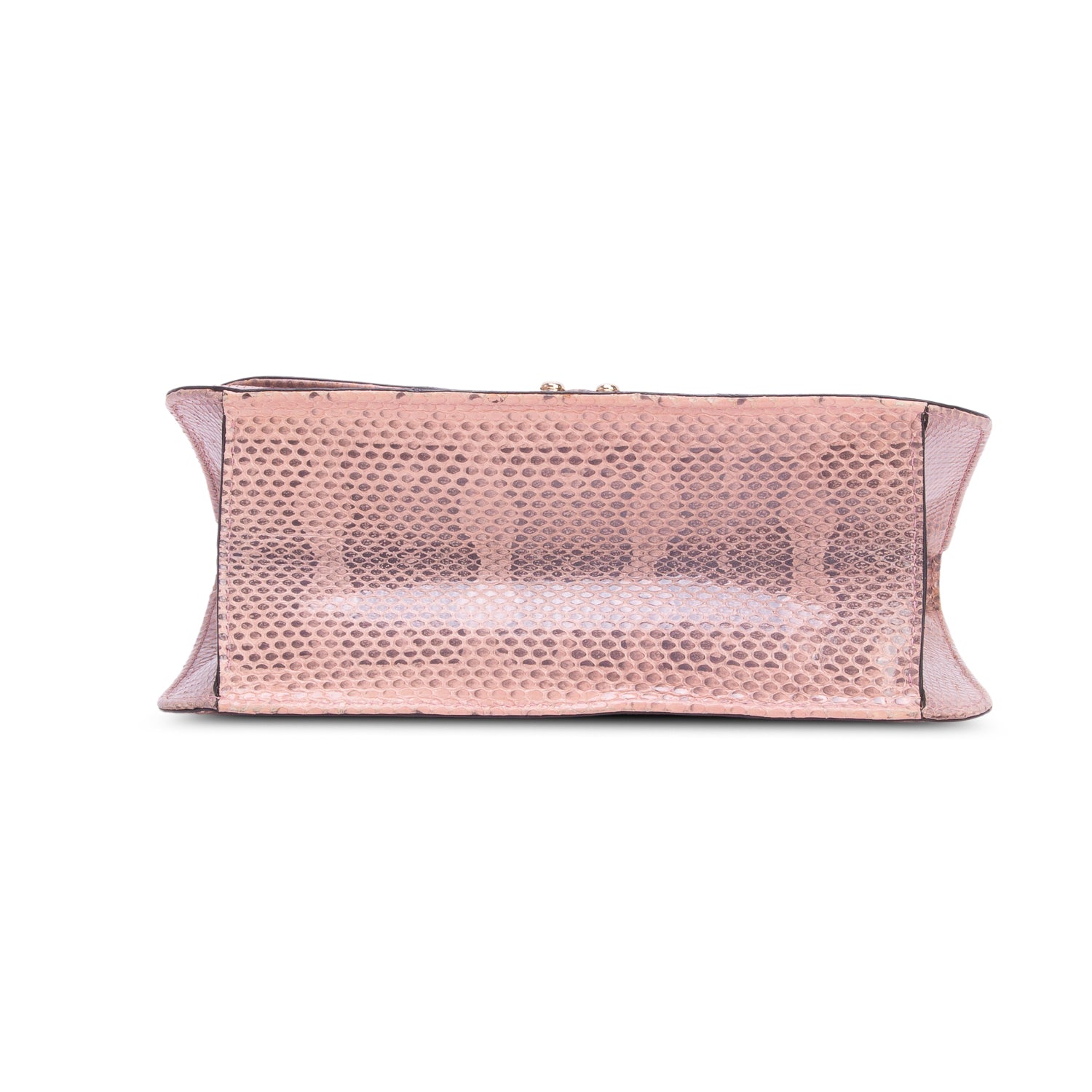 Valentino Pink Python Rockstud Medium Glam Lock Flap Bag