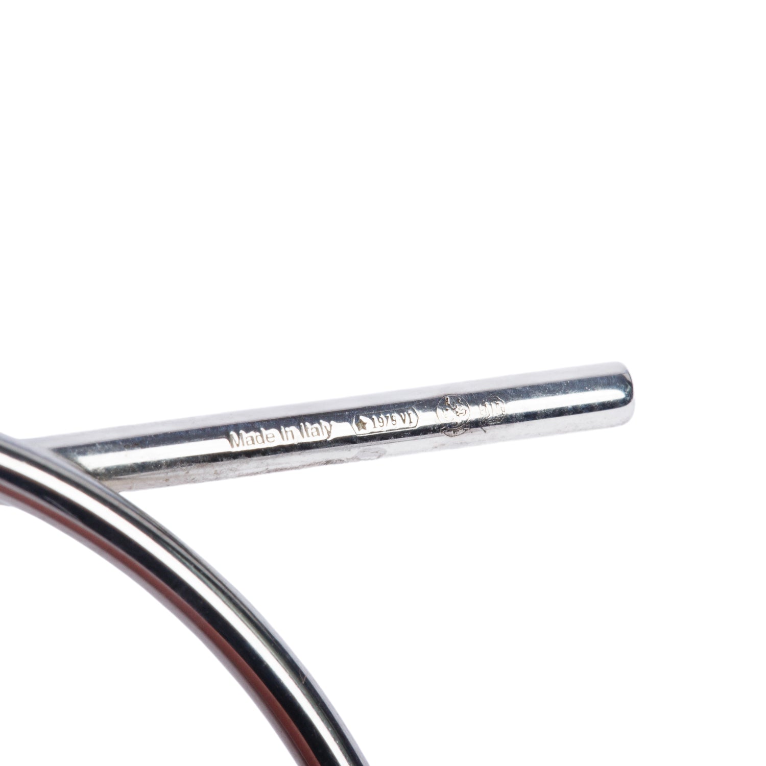 Hermes Sterling Silver Loop Earrings, Medium Model w/ Box
