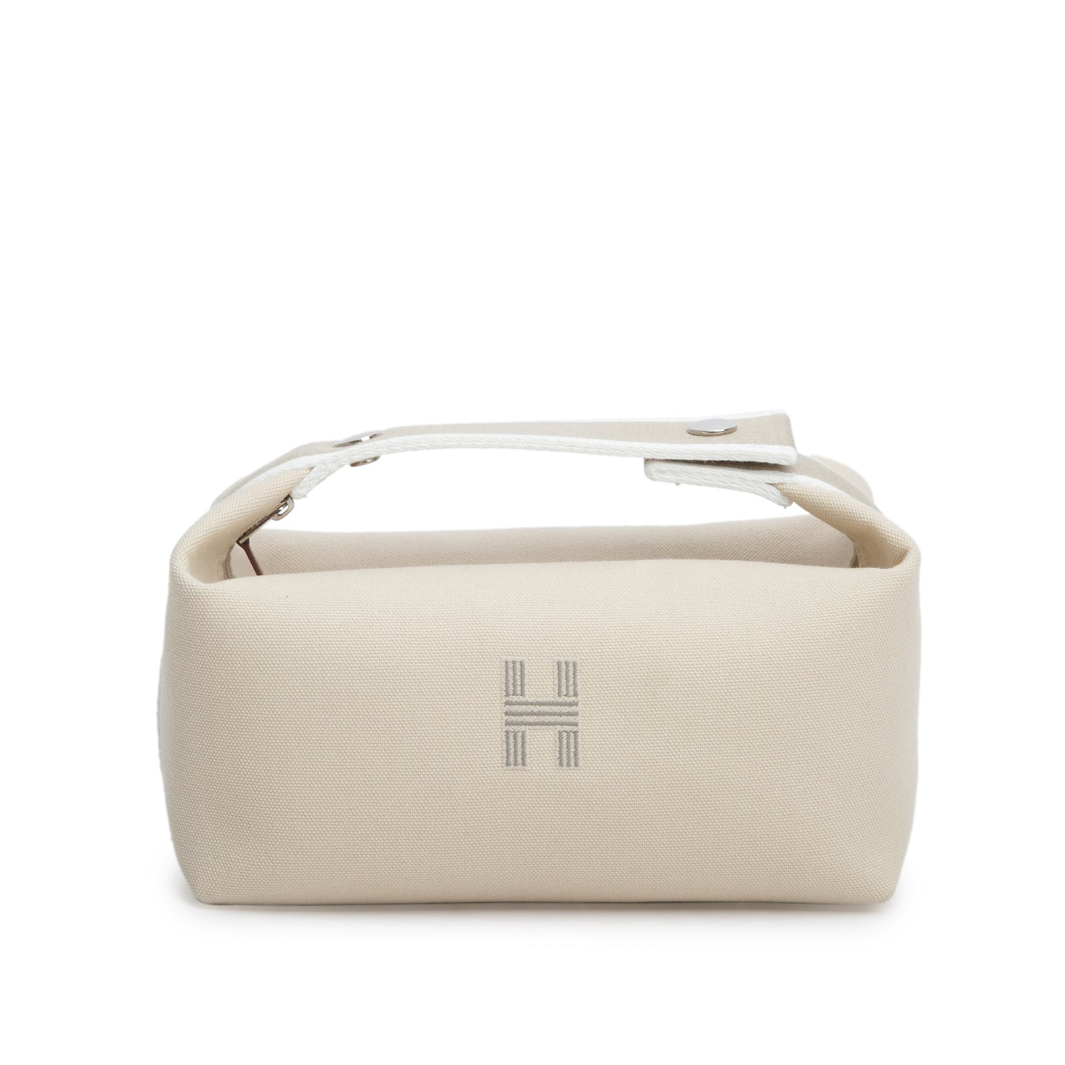 Hermes Naturel Toile H Canvas Small Bride-A-Brac Case