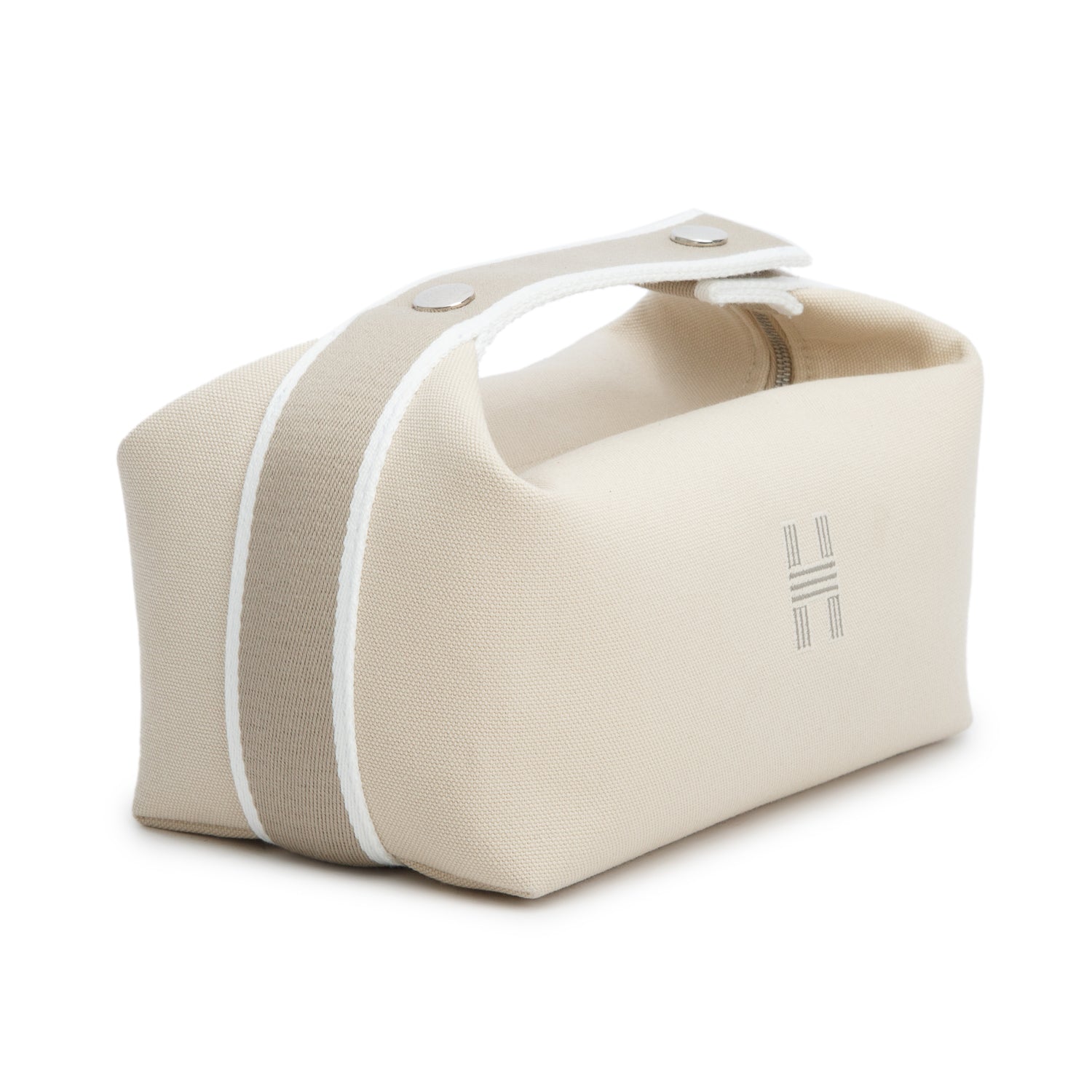 Hermes Naturel Toile H Canvas Small Bride-A-Brac Case