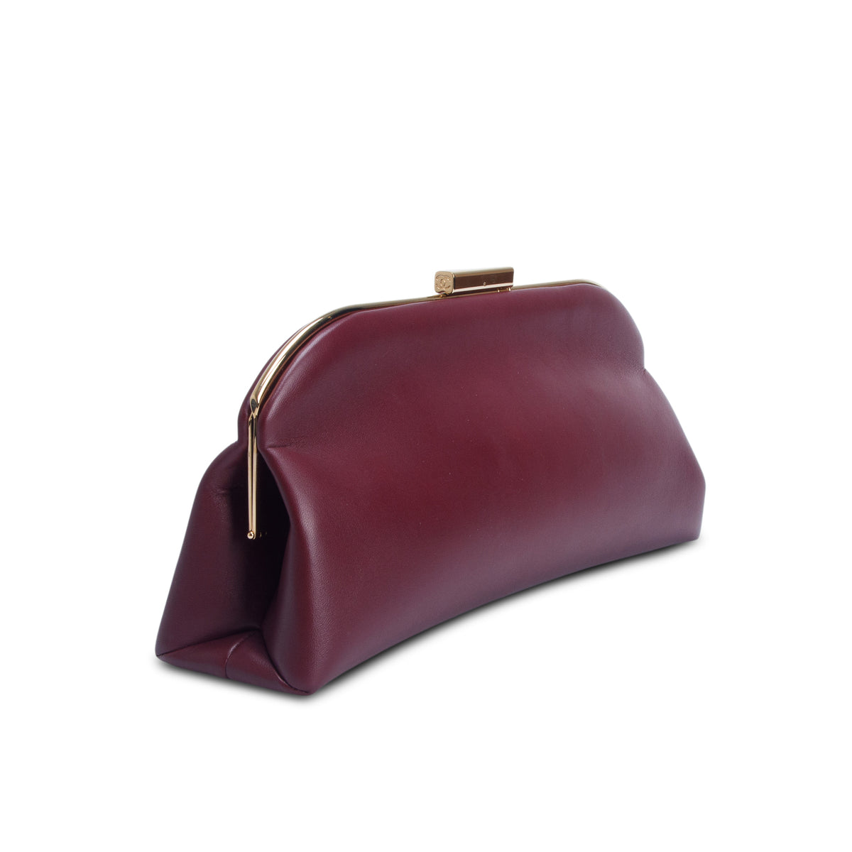 Chanel 2026 Burgundy Lambskin Large Clutch