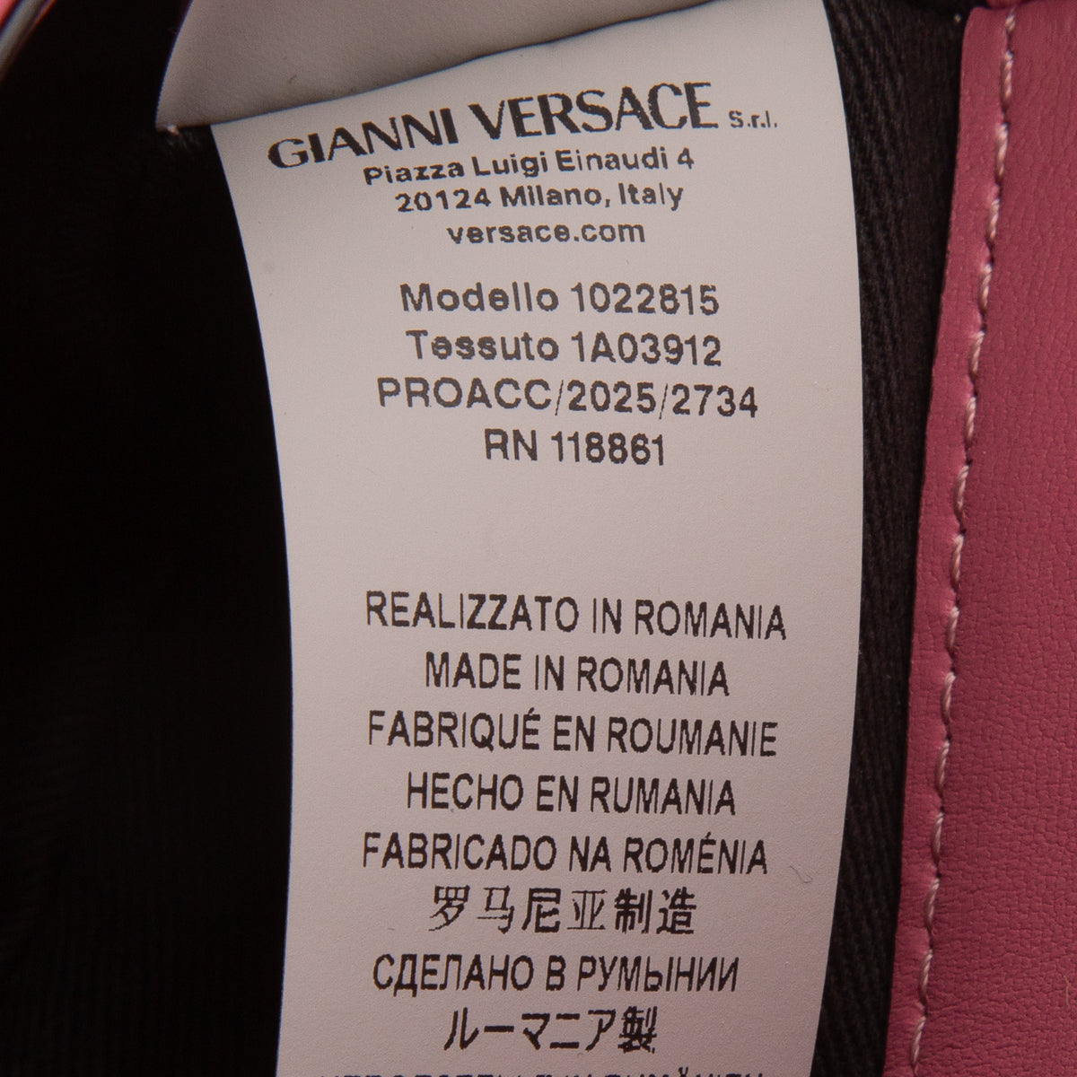 Versace Pink Quilted Nappa Leather Medusa Chain Crossbody Bag