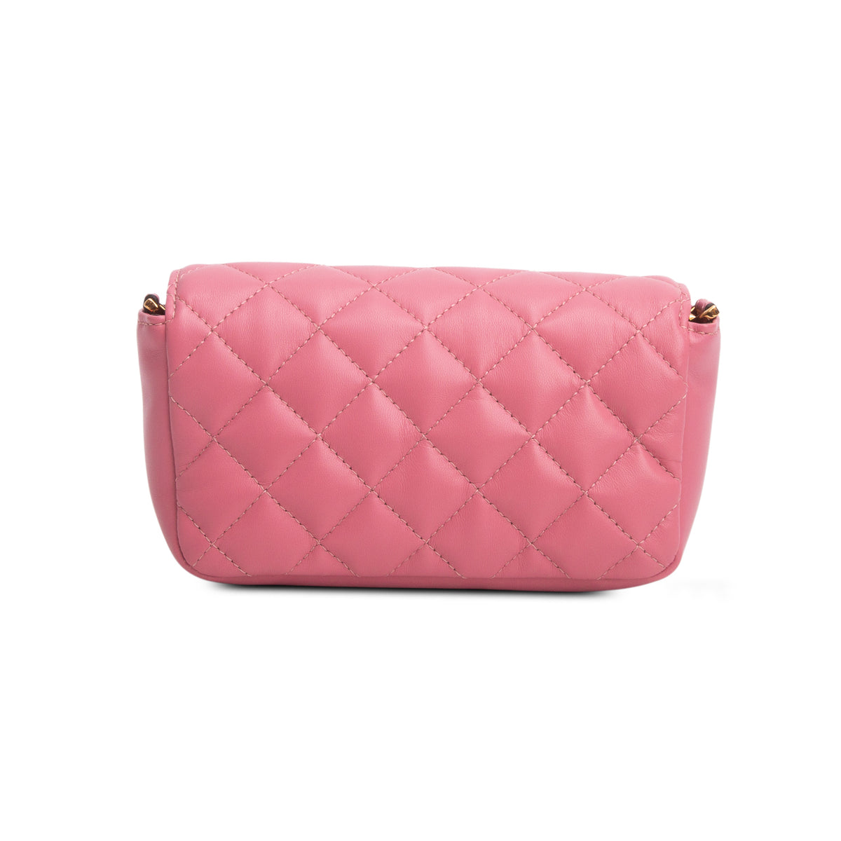 Versace Pink Quilted Nappa Leather Medusa Chain Crossbody Bag