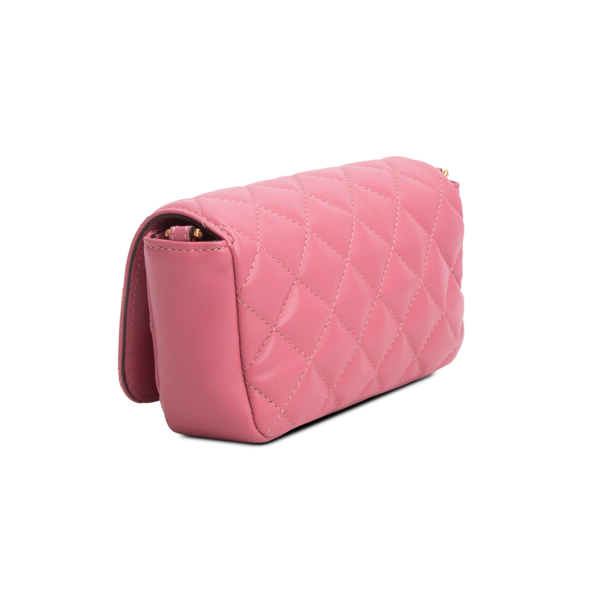 Versace Pink Quilted Nappa Leather Medusa Chain Crossbody Bag