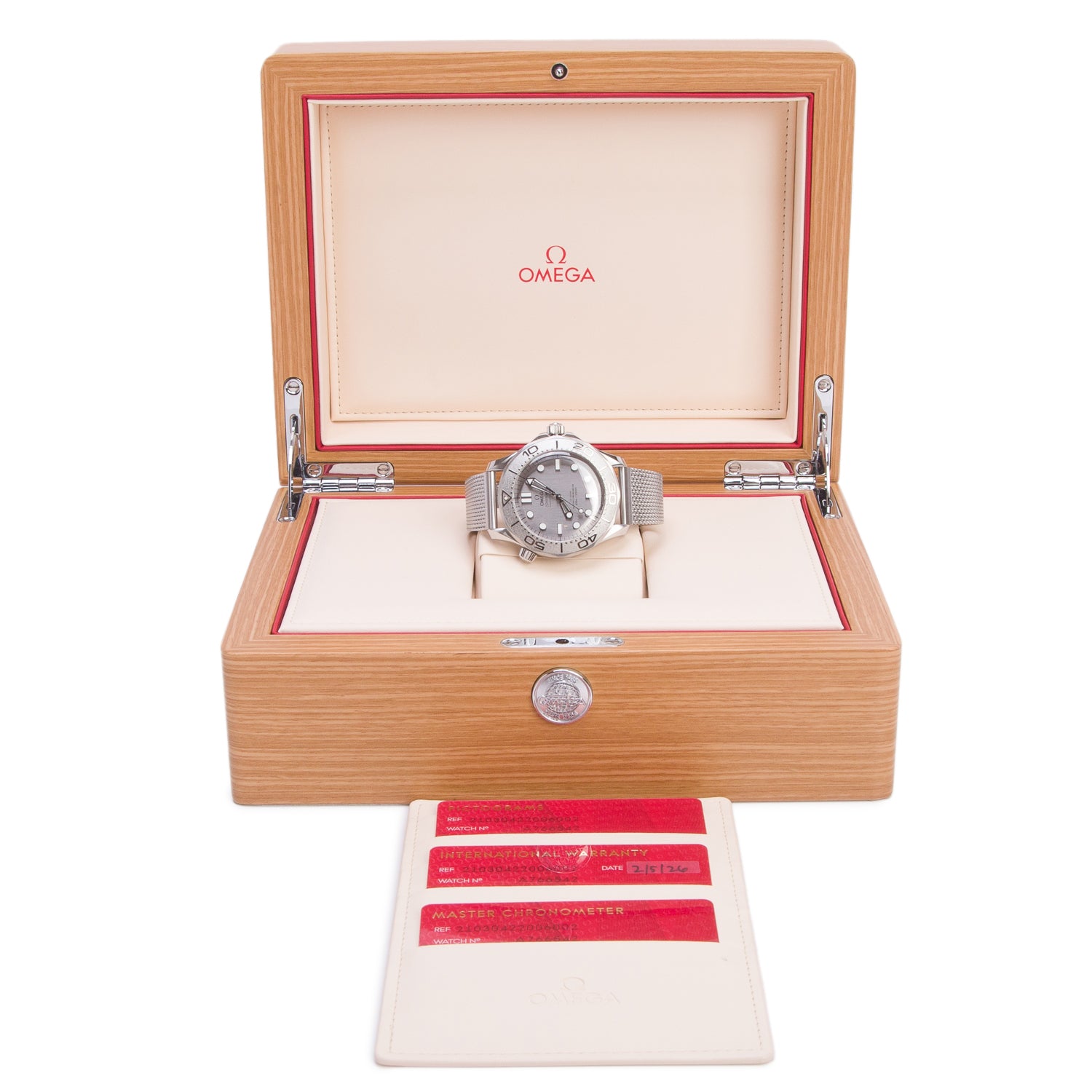 Omega 2026 Stainless Steel Seamaster Diver 300m Co-Axial Master Chronometer 42 MM Automatic Watch Grey Dial w/ Box & Papers