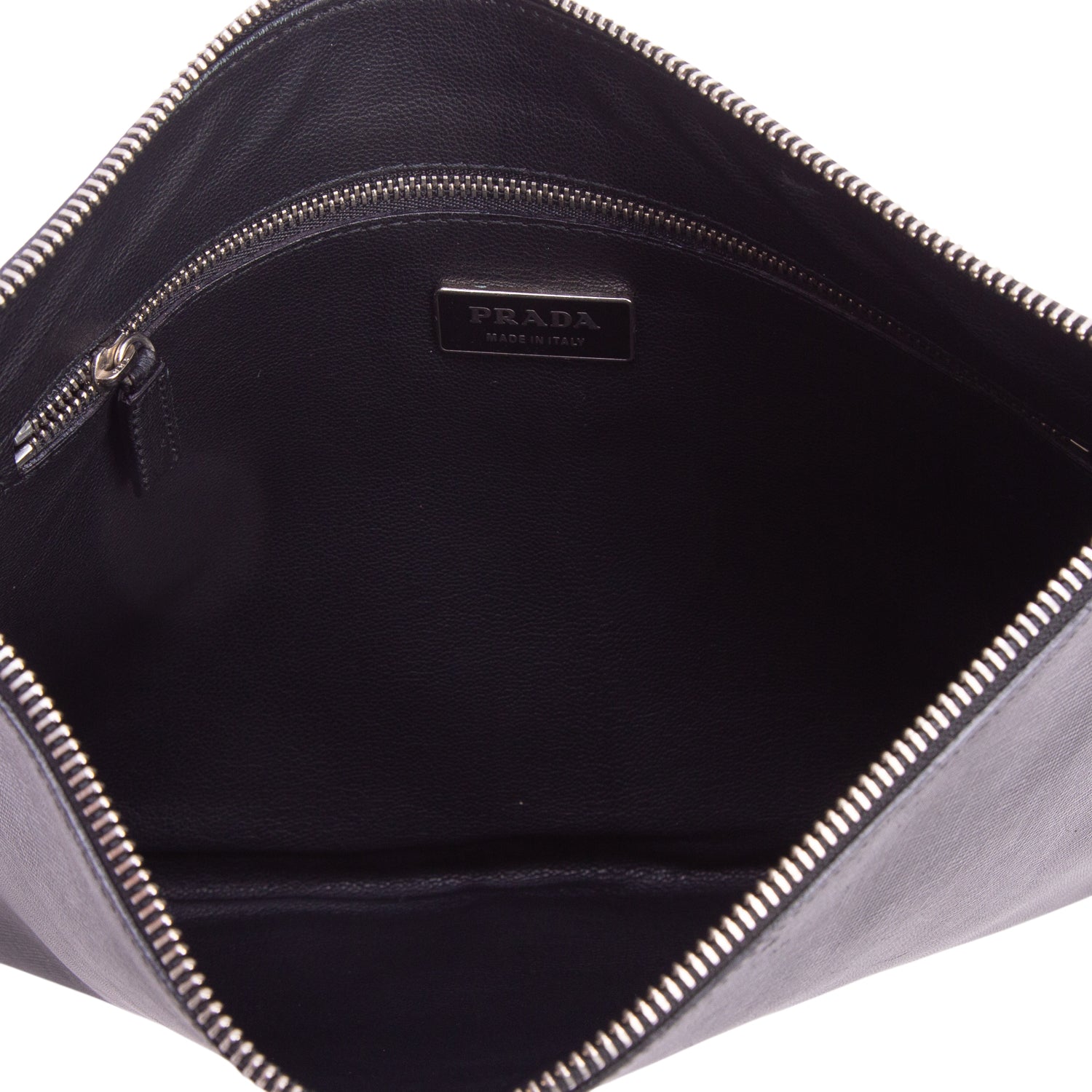 Prada Black Saffiano Leather Clutch
