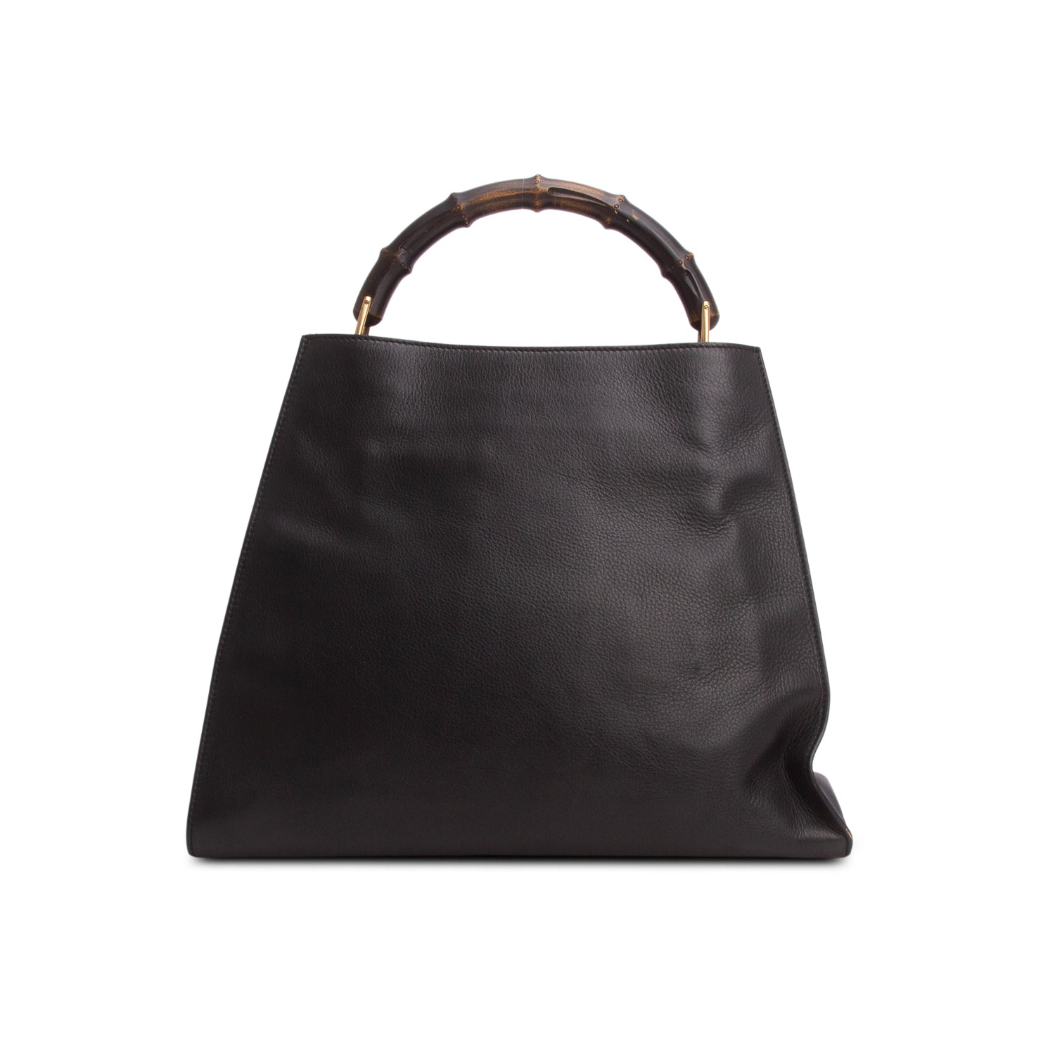 Gucci Black Calfskin Bamboo Shopper Tote