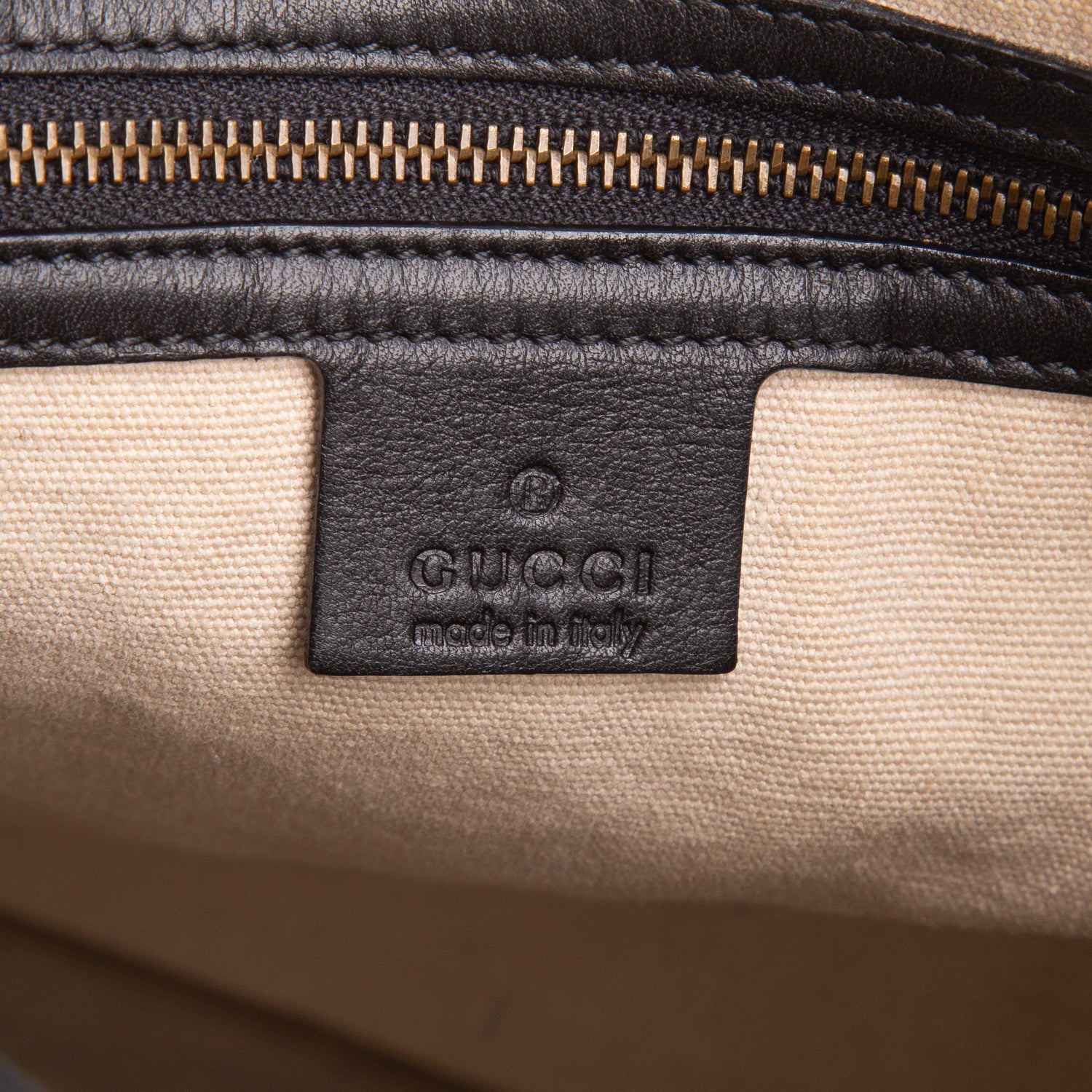 Gucci Black Calfskin Bamboo Shopper Tote
