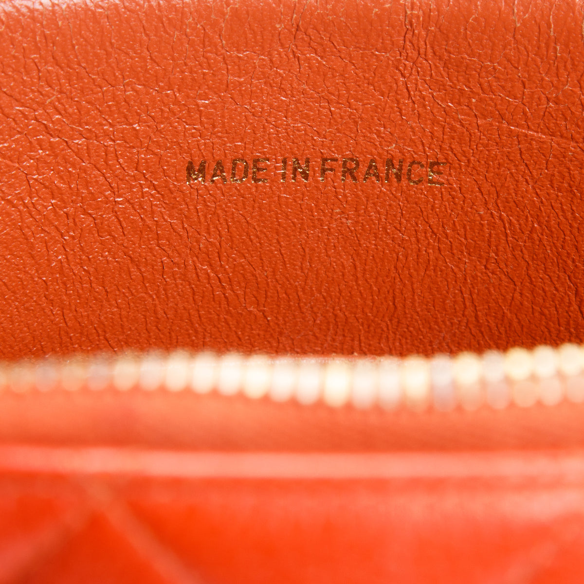 Chanel Vintage Orange Quilted Caviar Leather Dome Shoulder Bag