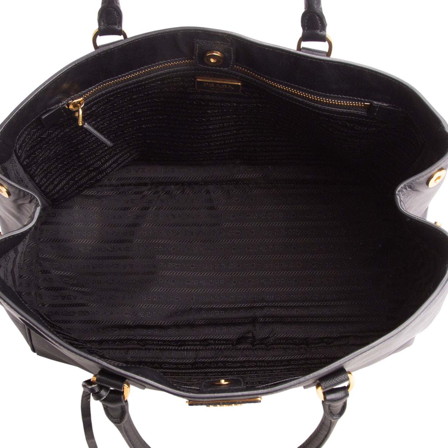 Prada Black Saffiano Lux Large Shopping Tote w/ Authenticity Card
