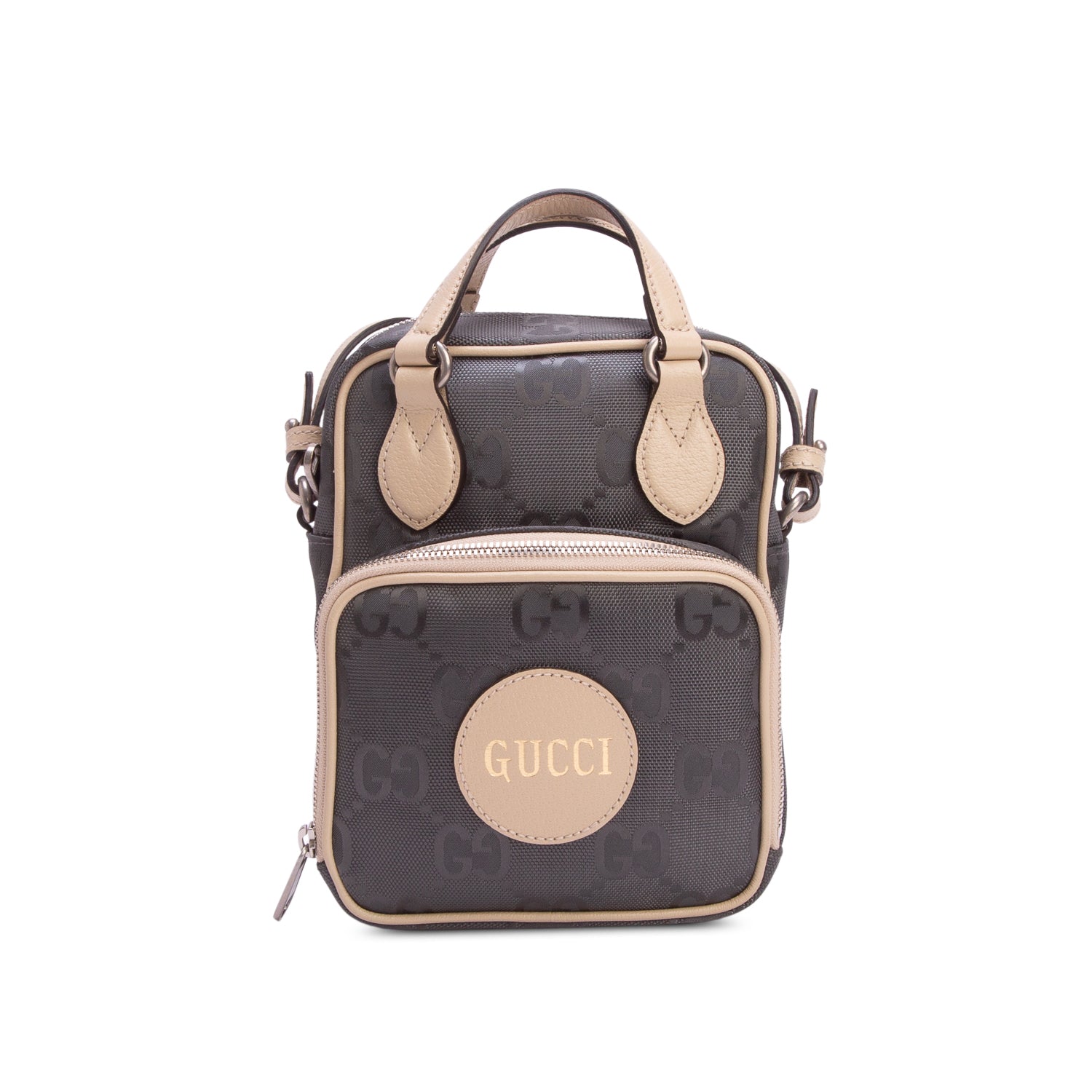 Gucci Grey Econyl Nylon Monogram Off The Grid Shoulder Bag w/ Box