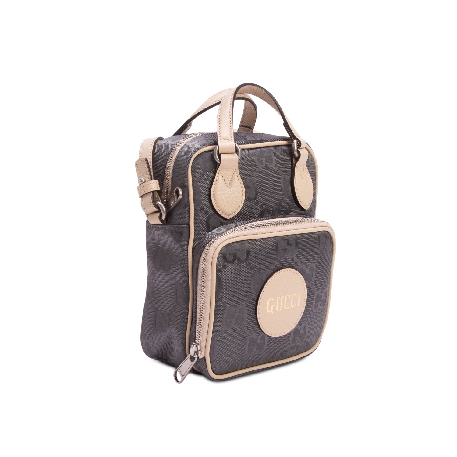 Gucci Grey Econyl Nylon Monogram Off The Grid Shoulder Bag w/ Box