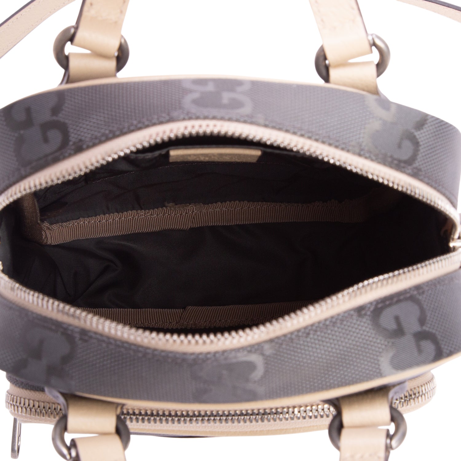 Gucci Grey Econyl Nylon Monogram Off The Grid Shoulder Bag w/ Box