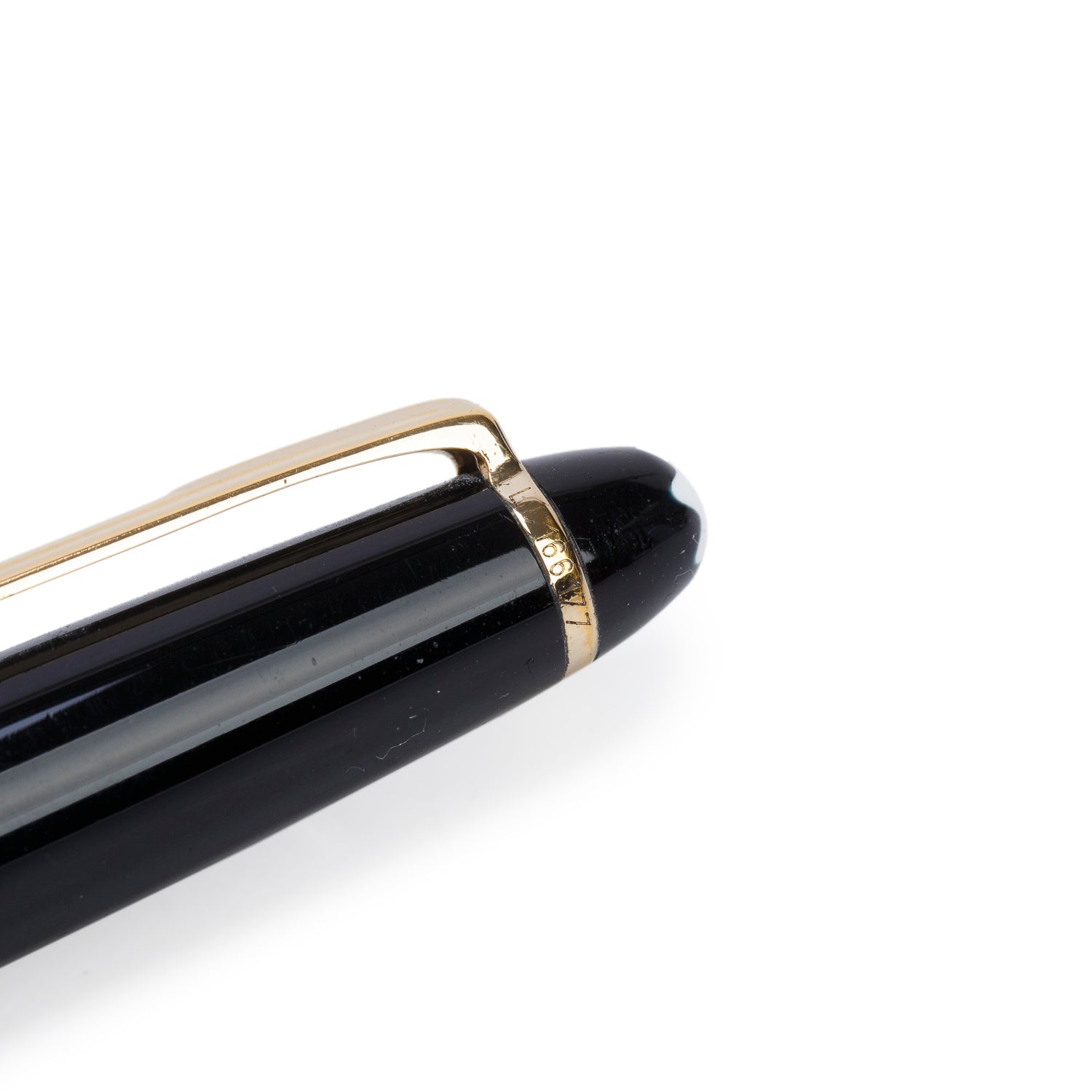 Montblanc Yellow Gold Coated Meisterstuck Classique Black Resin Ballpoint Pen