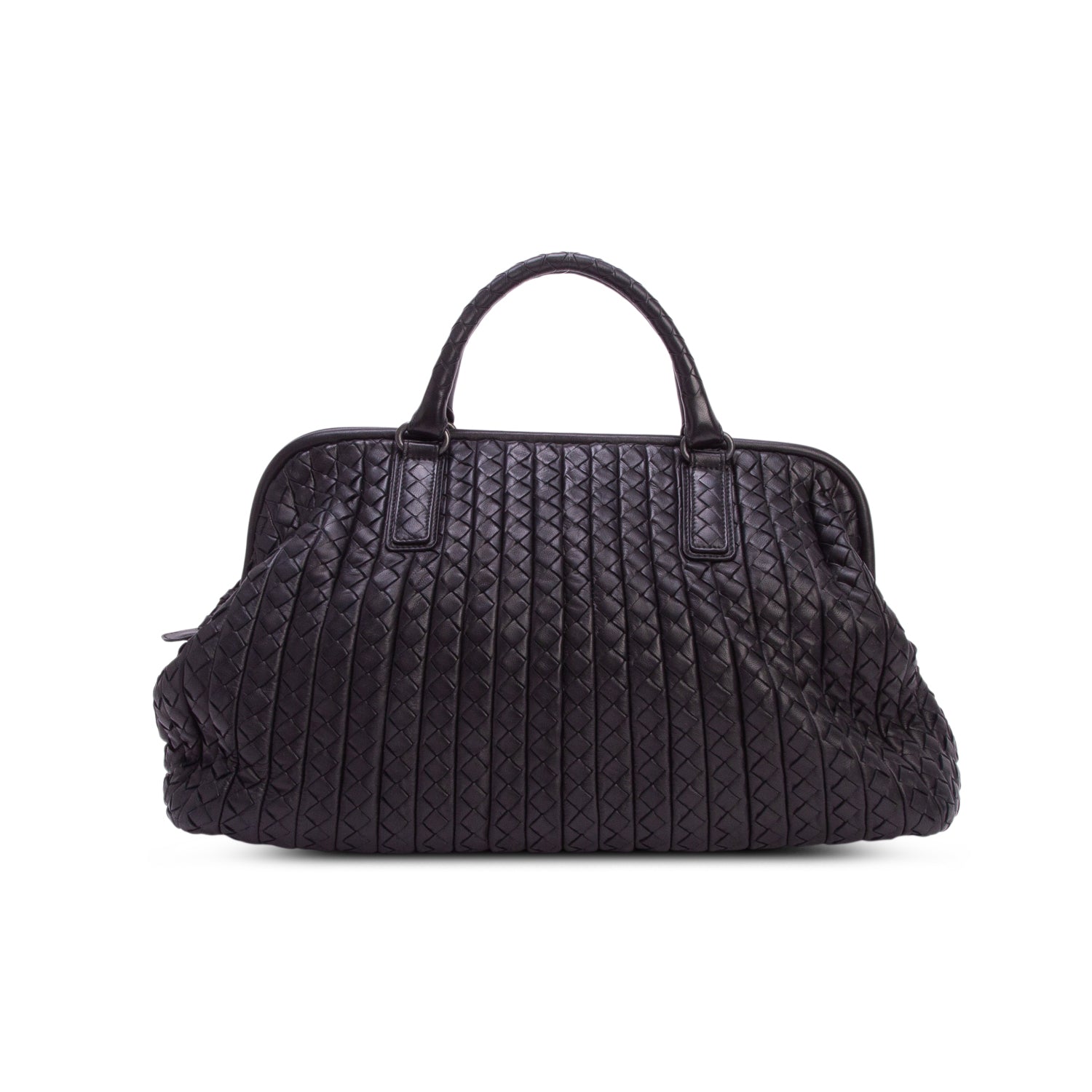 Bottega Veneta Black Intrecciato Doctor Bag
