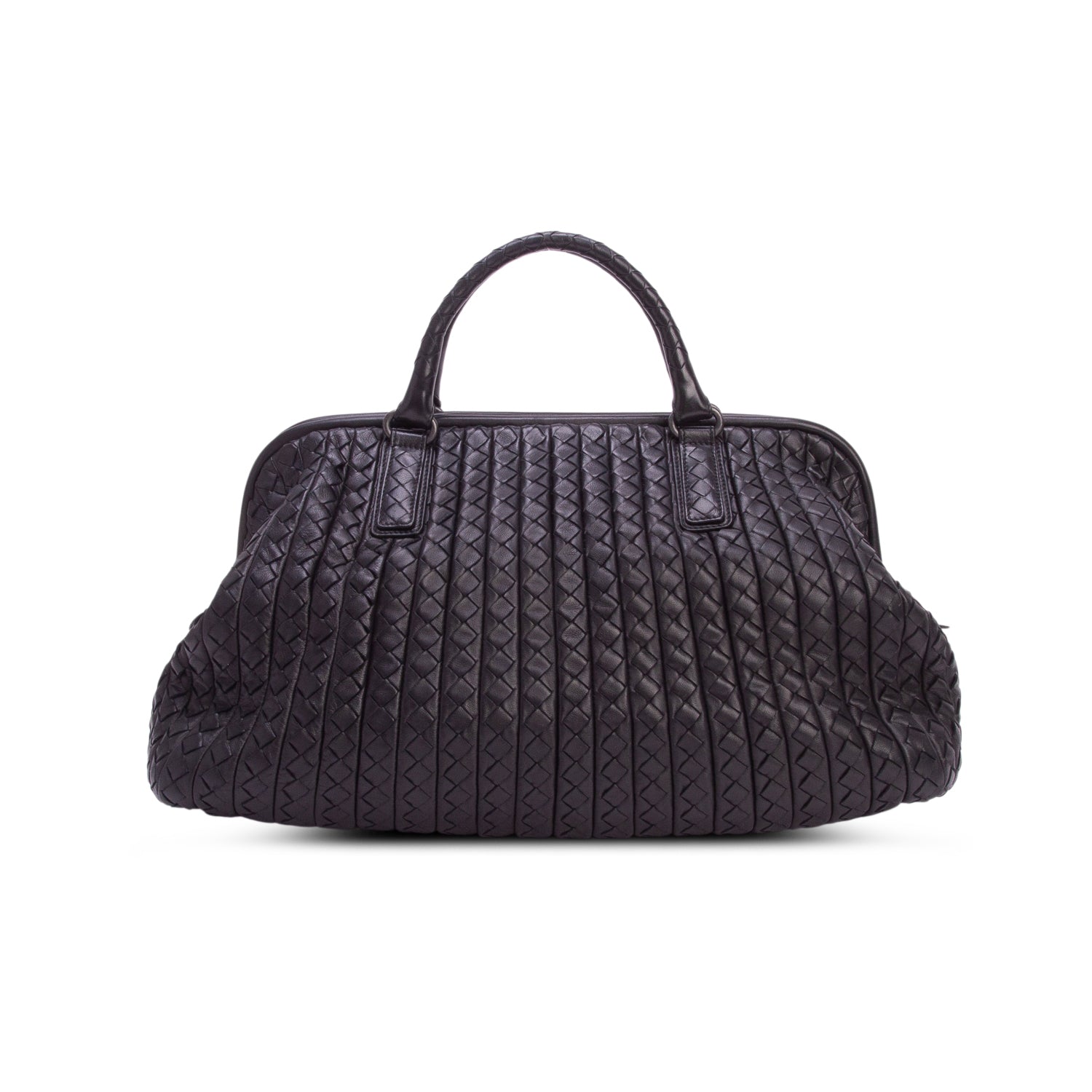 Bottega Veneta Black Intrecciato Doctor Bag