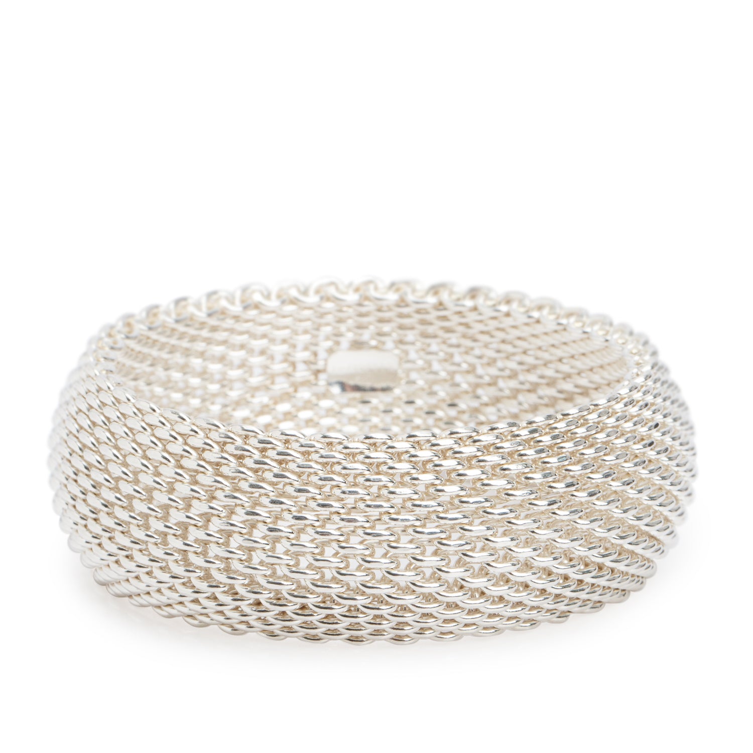 Tiffany & Co. Sterling Silver Wide Somerset Mesh Bracelet
