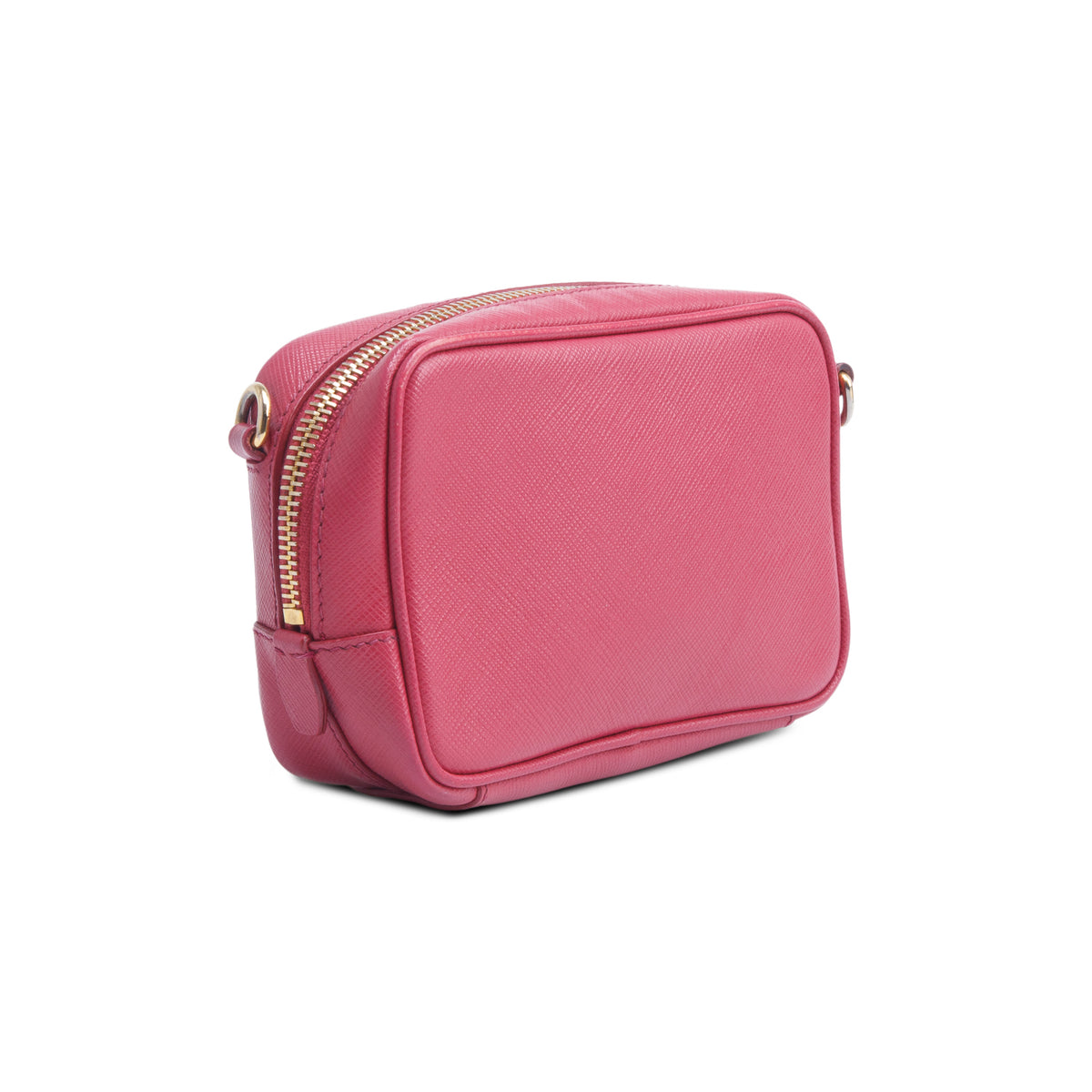 Prada Pink Saffiano Leather Mini Camera Bag w/ Authenticity Card