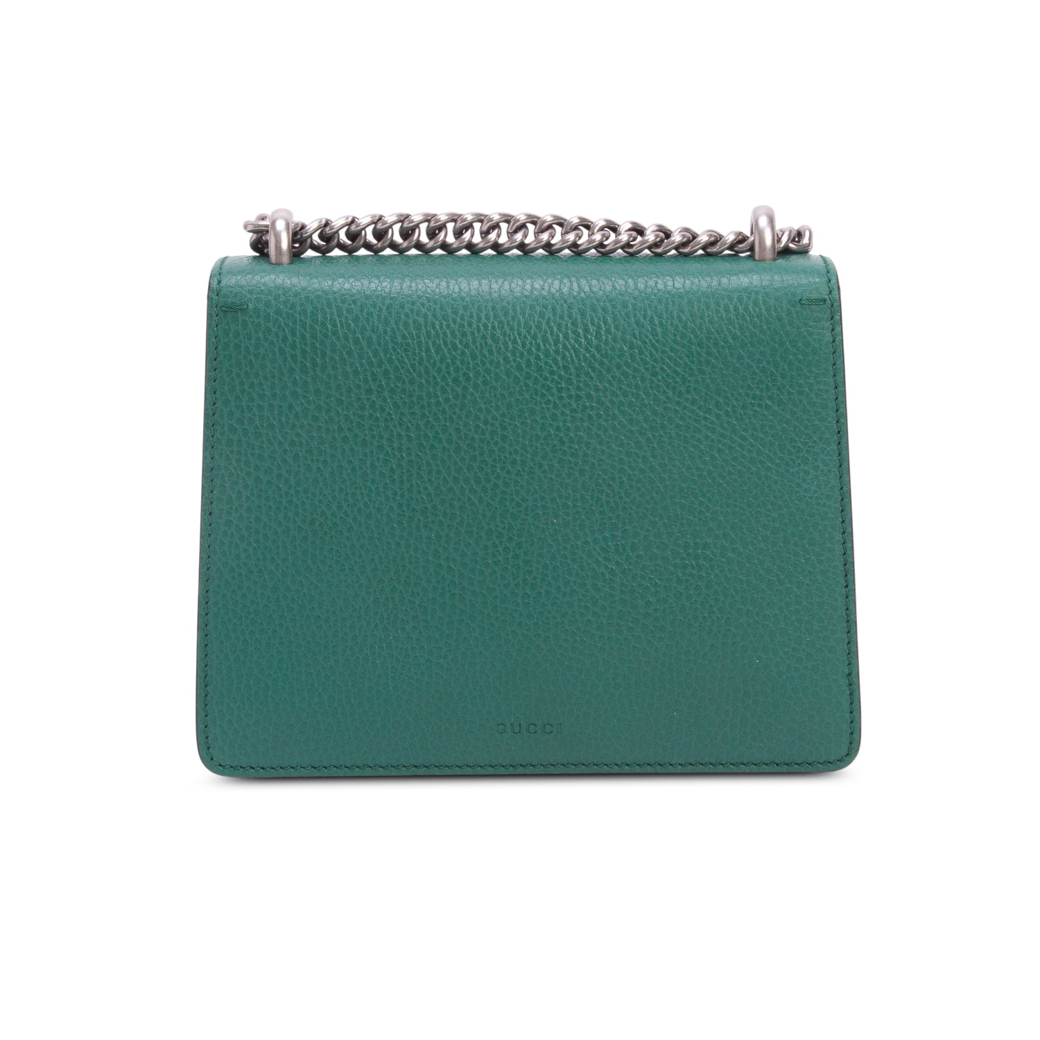 Gucci Green Dollar Calfskin Crystal Mini Dionysus Shoulder Bag