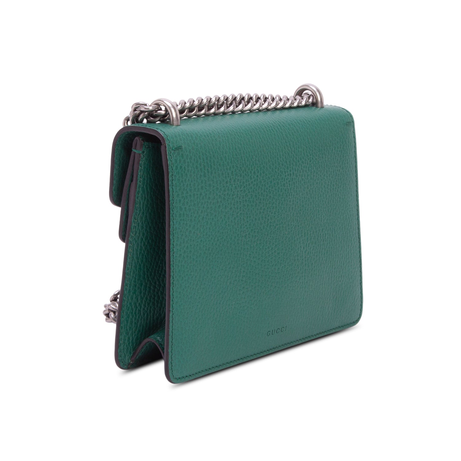 Gucci Green Dollar Calfskin Crystal Mini Dionysus Shoulder Bag