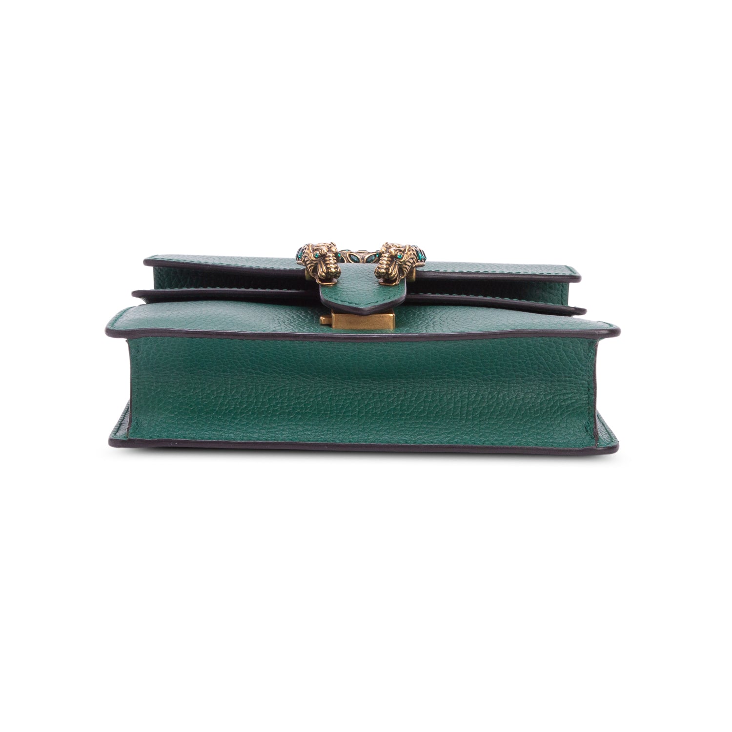 Gucci Green Dollar Calfskin Crystal Mini Dionysus Shoulder Bag