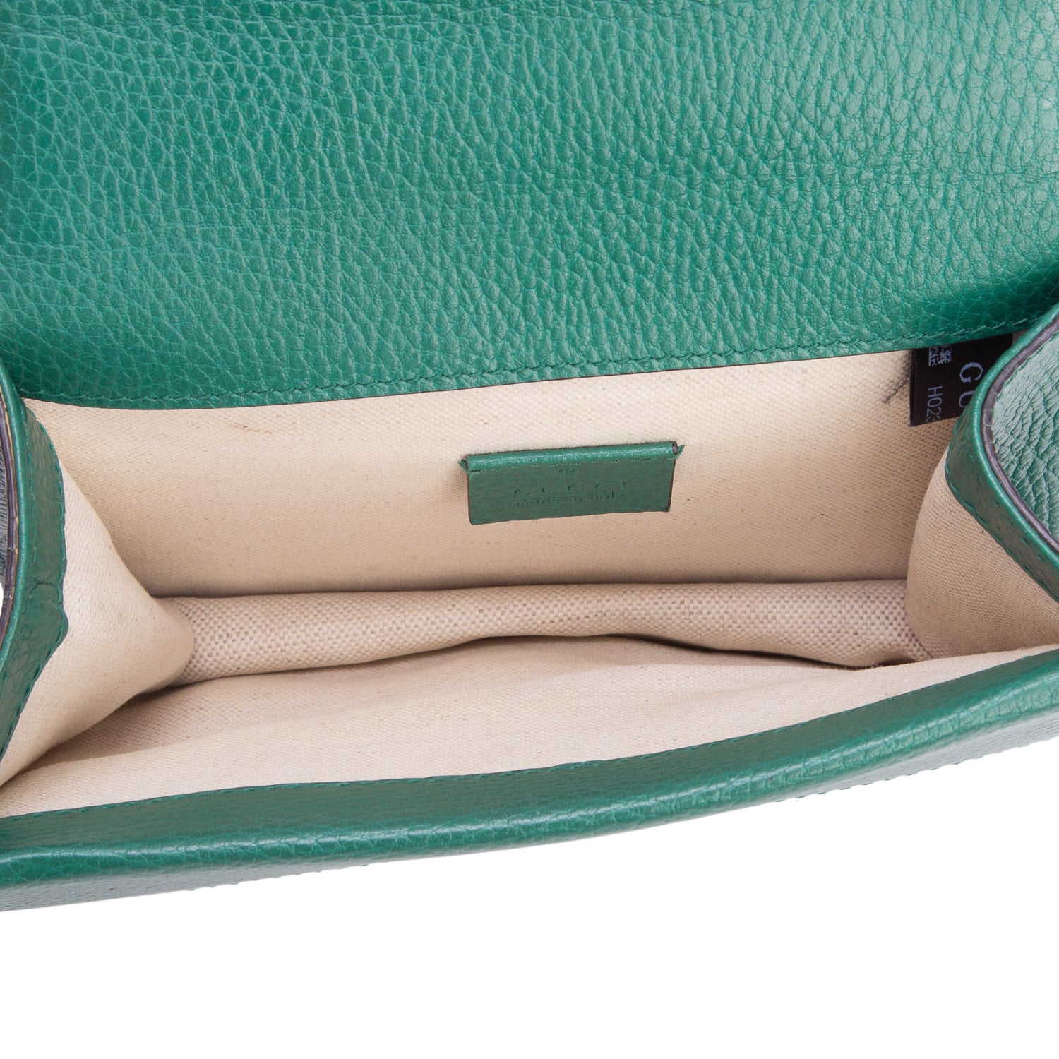 Gucci Green Dollar Calfskin Crystal Mini Dionysus Shoulder Bag
