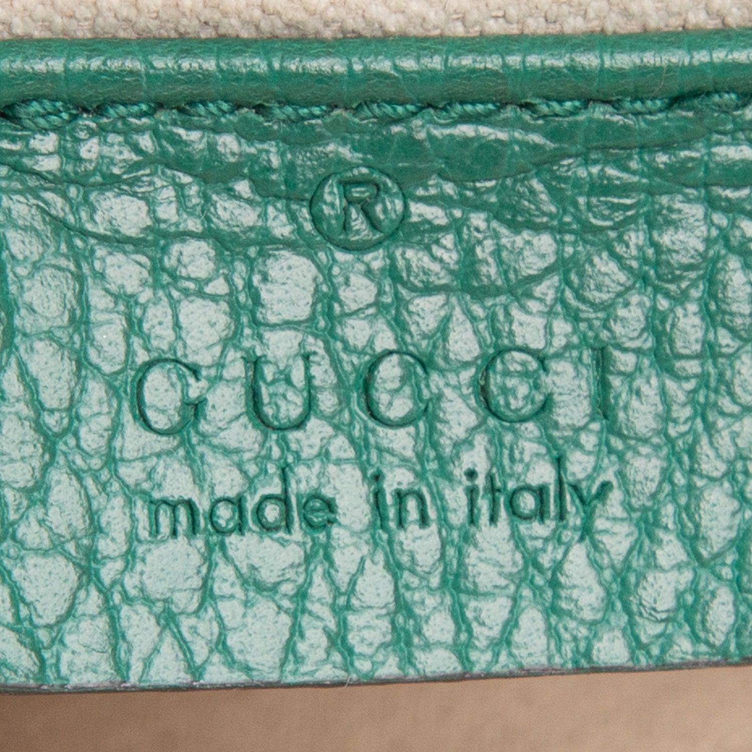 Gucci Green Dollar Calfskin Crystal Mini Dionysus Shoulder Bag