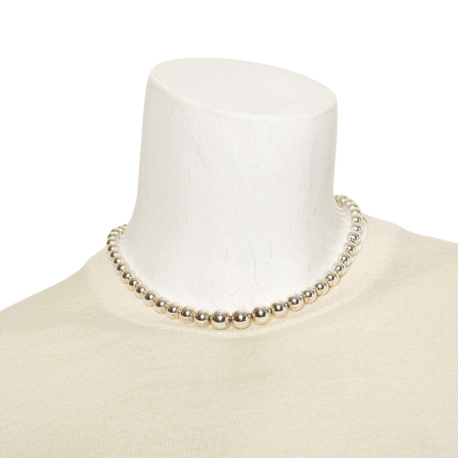 Tiffany & Co. Sterling Silver Graduated HardWear Ball Necklace