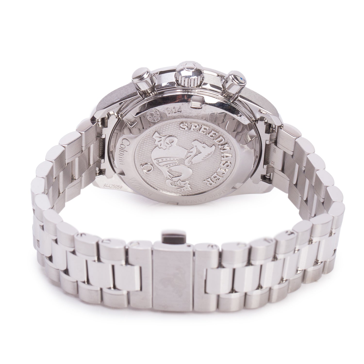 Omega 2026 Stainless Steel Speedmaster Co-Axial Chronometer 38 MM Automatic Chronograph Watch Black Dial w/ Box & Papers