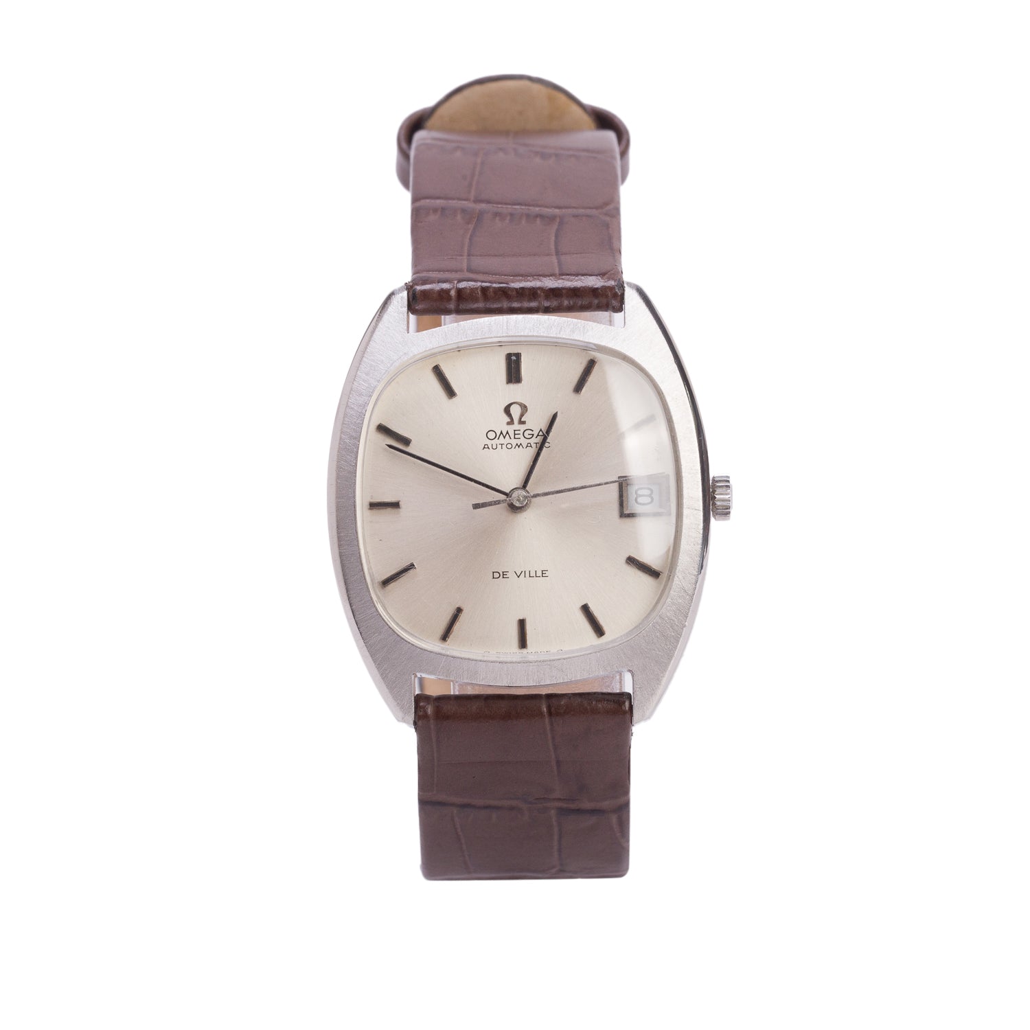 Omega Vintage Stainless Steel De Ville 32 MM Automatic Watch Silver Dial