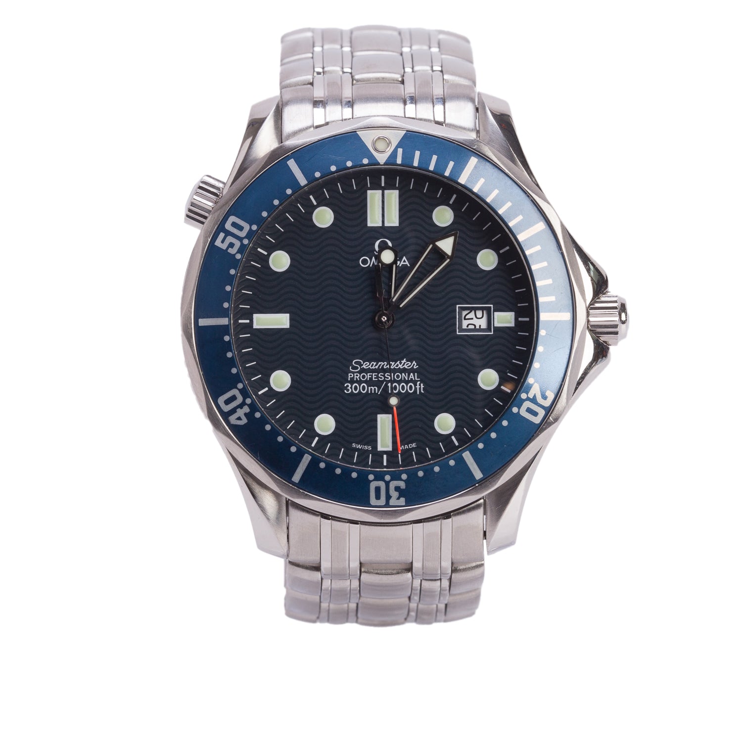 Omega Stainless Steel Seamaster Diver Professional 300M 41 MM Quartz Watch Black Dial