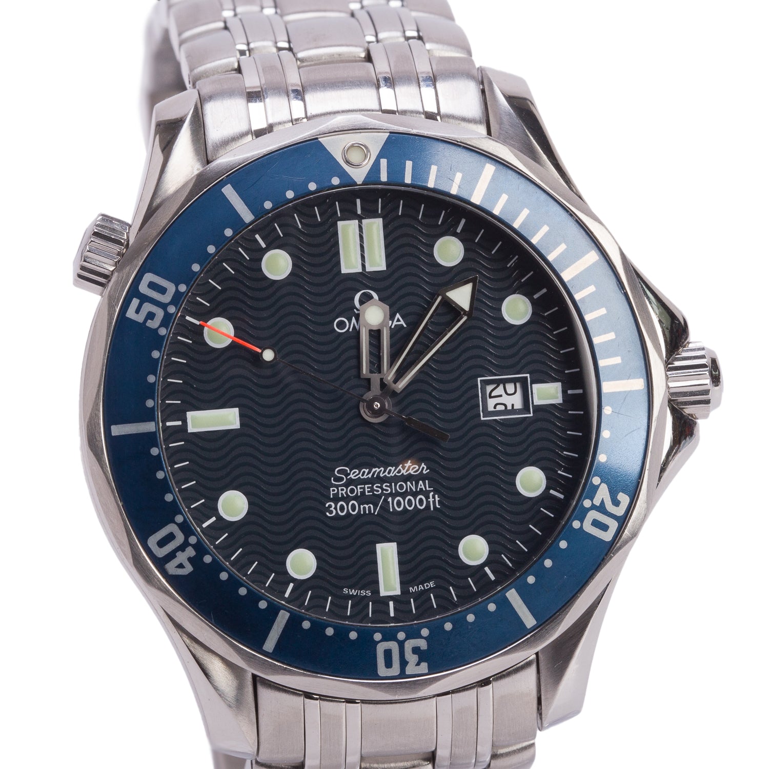 Omega Stainless Steel Seamaster Diver Professional 300M 41 MM Quartz Watch Black Dial