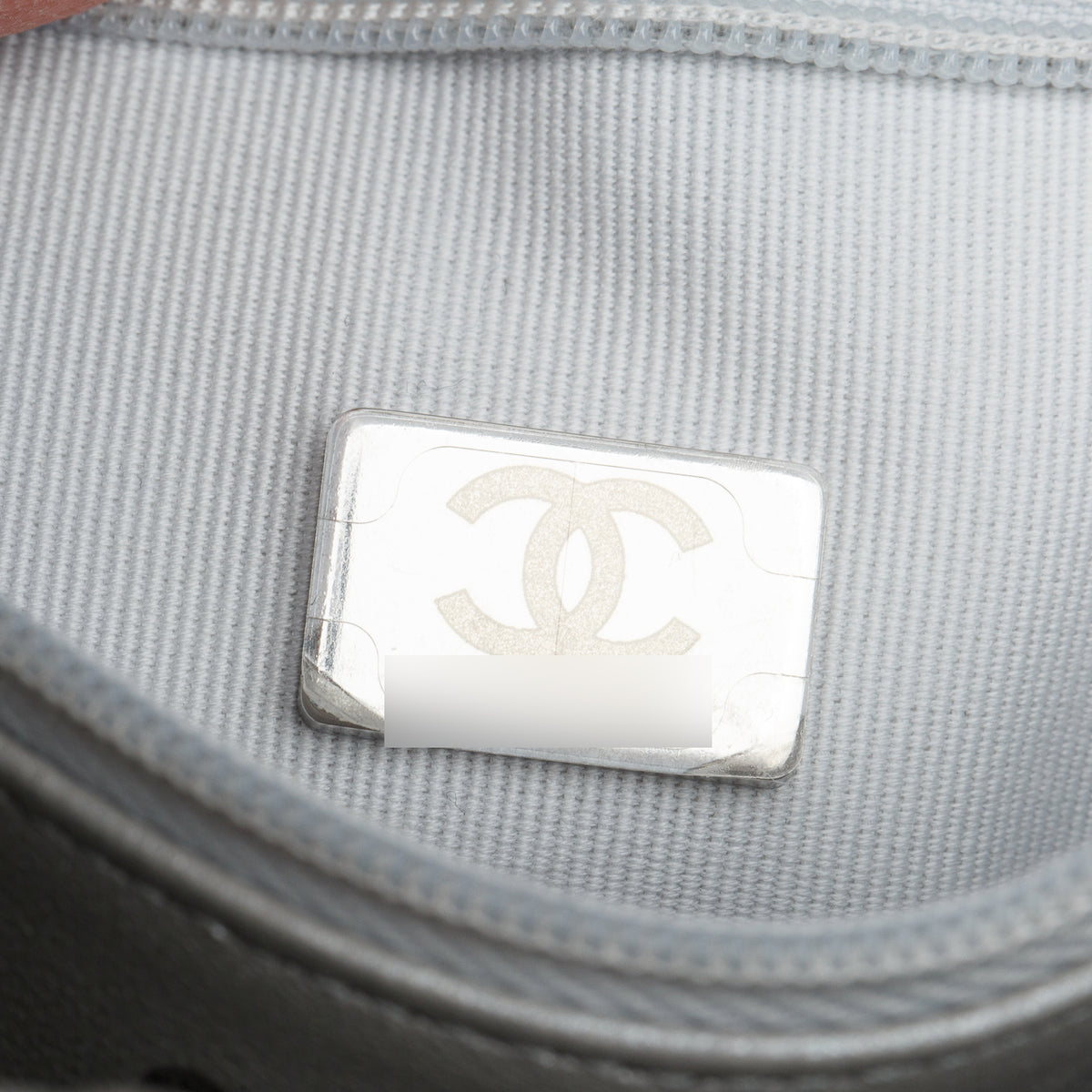Chanel Silver Mirror Calfskin Metallic Calfskin Quilted Nano Kelly Shopper w/ Box