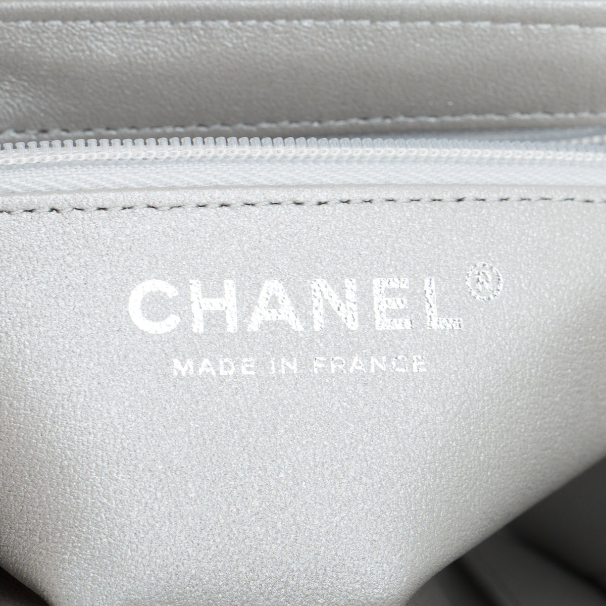 Chanel Silver Mirror Calfskin Metallic Calfskin Quilted Nano Kelly Shopper w/ Box