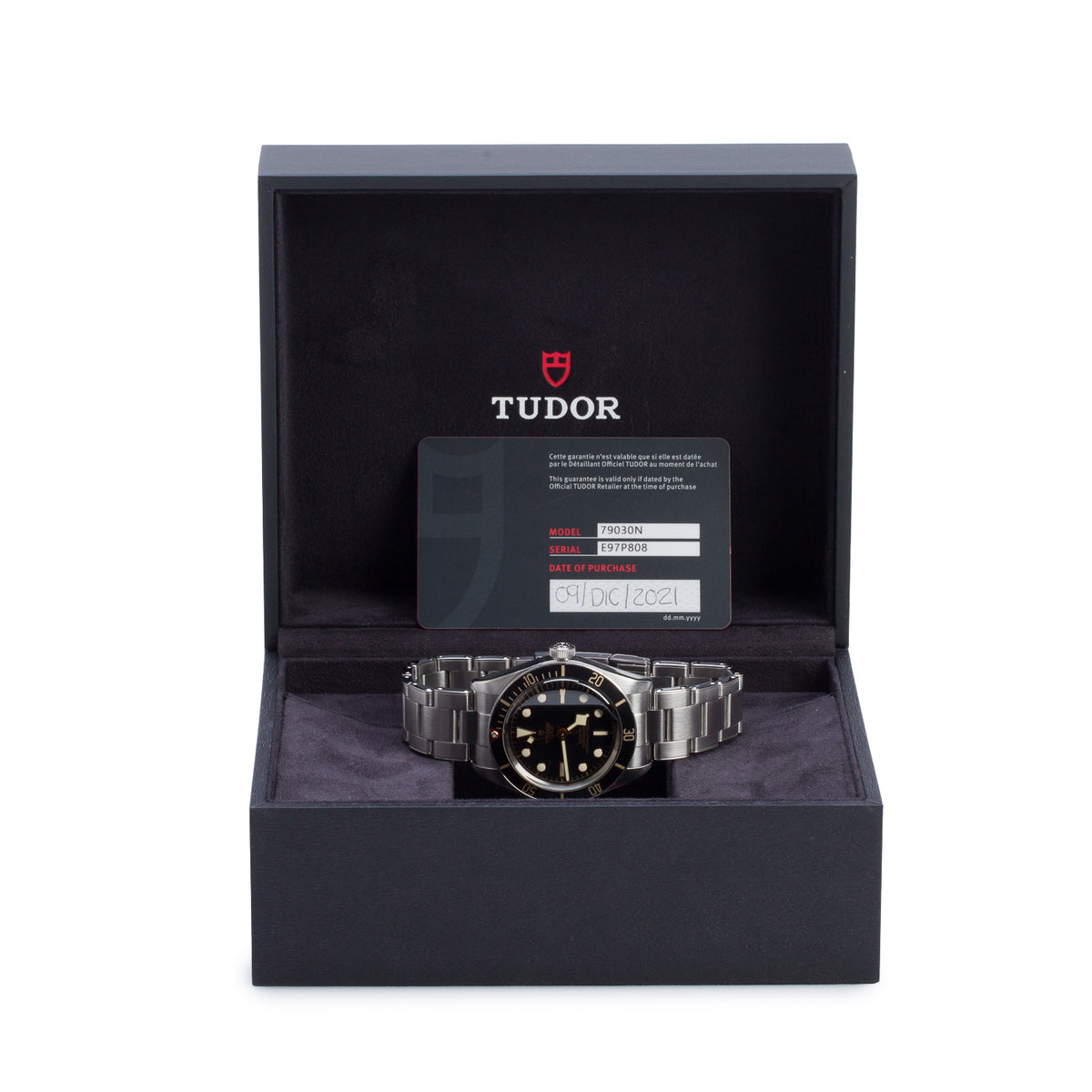 Tudor 2021 Stainless Steel Black Bay Fifty-Eight 39 MM Automatic Watch 79030N w/ Box & Papers