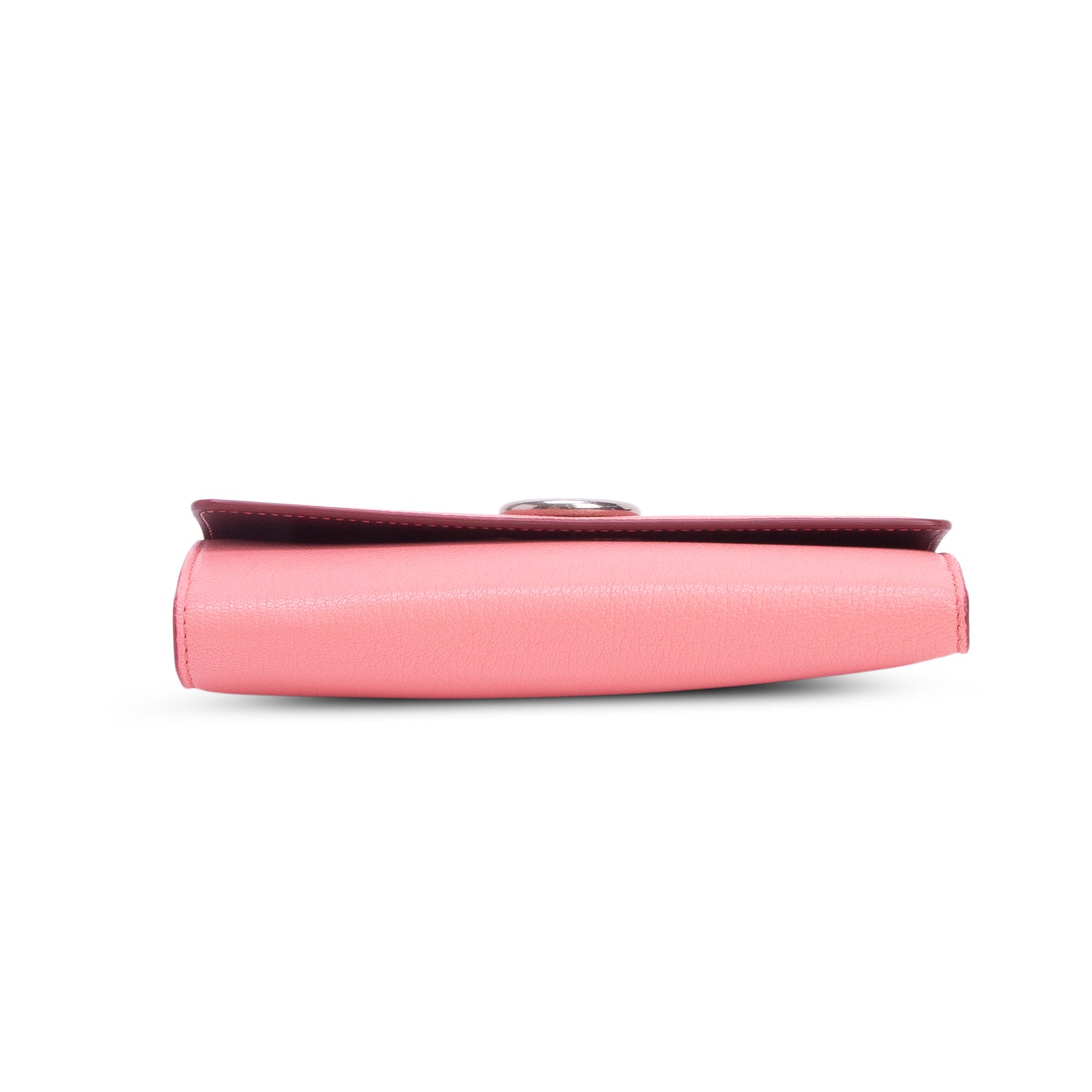 Burberry Pink Calfskin D-Ring Continental Wallet