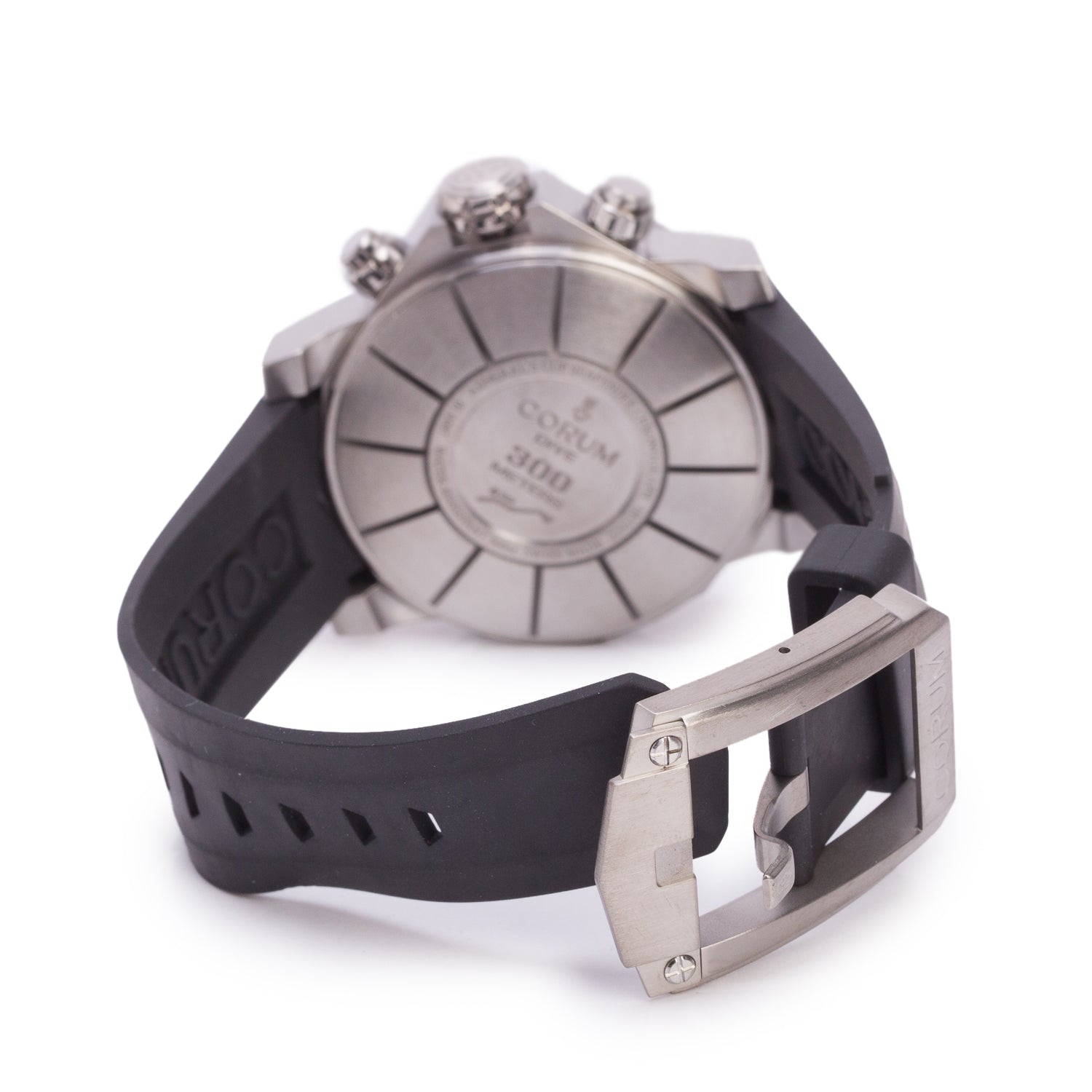 Corum Titanium Admiral's Cup Seafender 46 MM Automatic Chronograph Watch Black Dial w/ Box & Papers