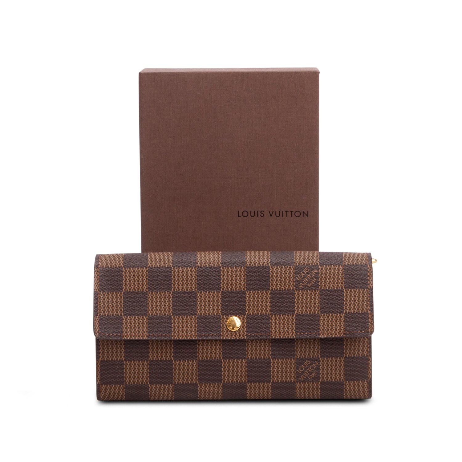 Louis Vuitton Damier Ebene Sarah Wallet w/ Box