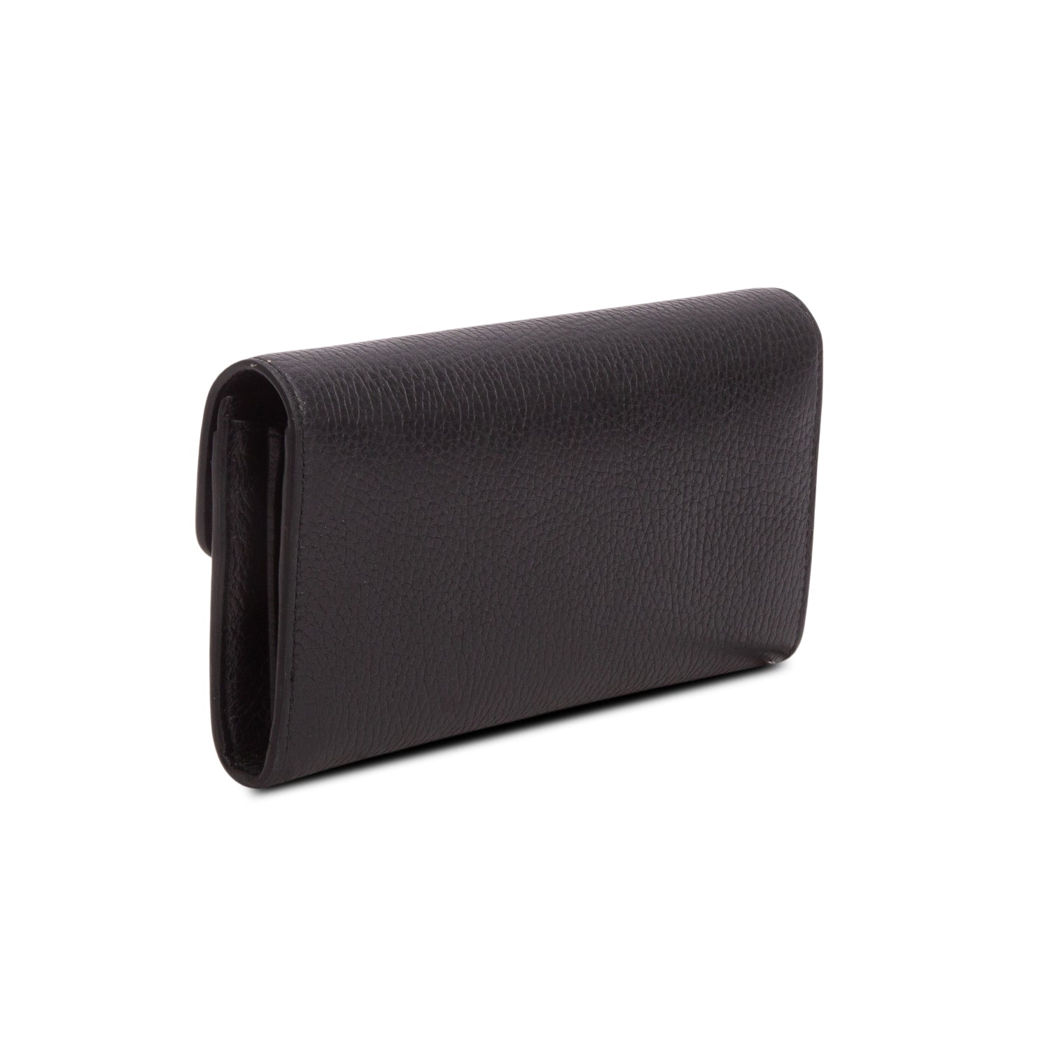 Gucci Black Dollar Calfskin Leather Interlocking GG Continental Wallet w/ Box
