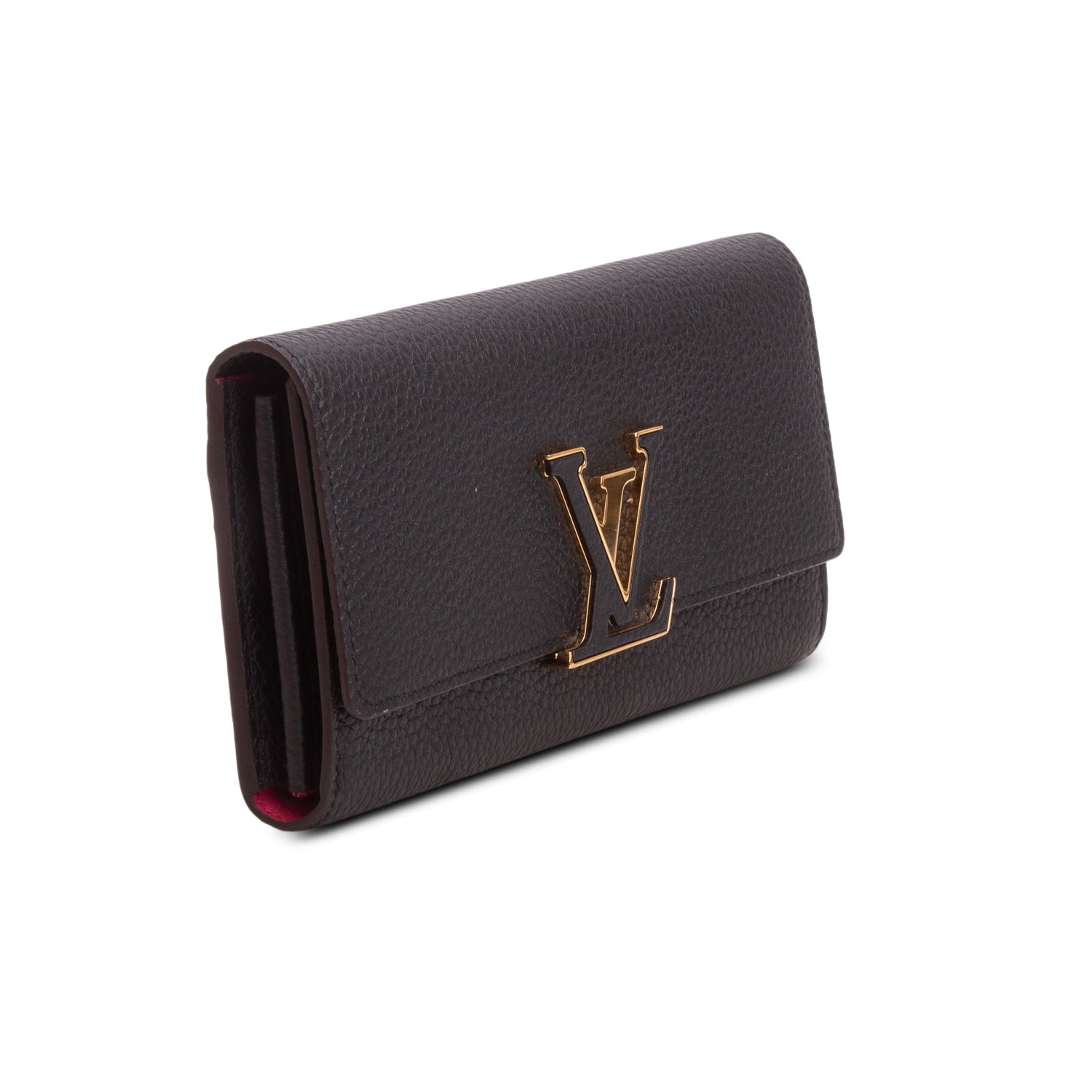 Louis Vuitton Black Taurillon Capucines Wallet w/ Box