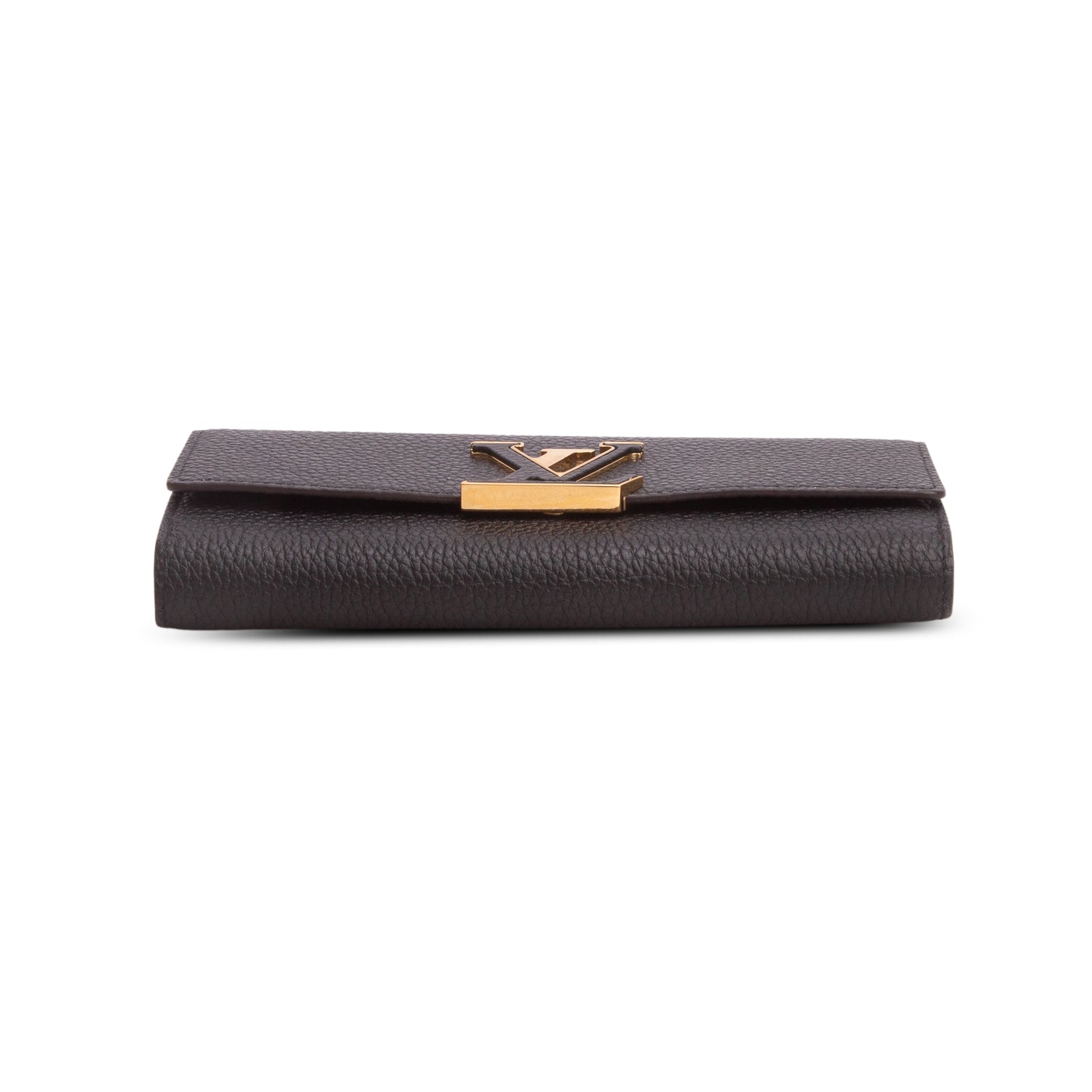 Louis Vuitton Black Taurillon Capucines Wallet w/ Box