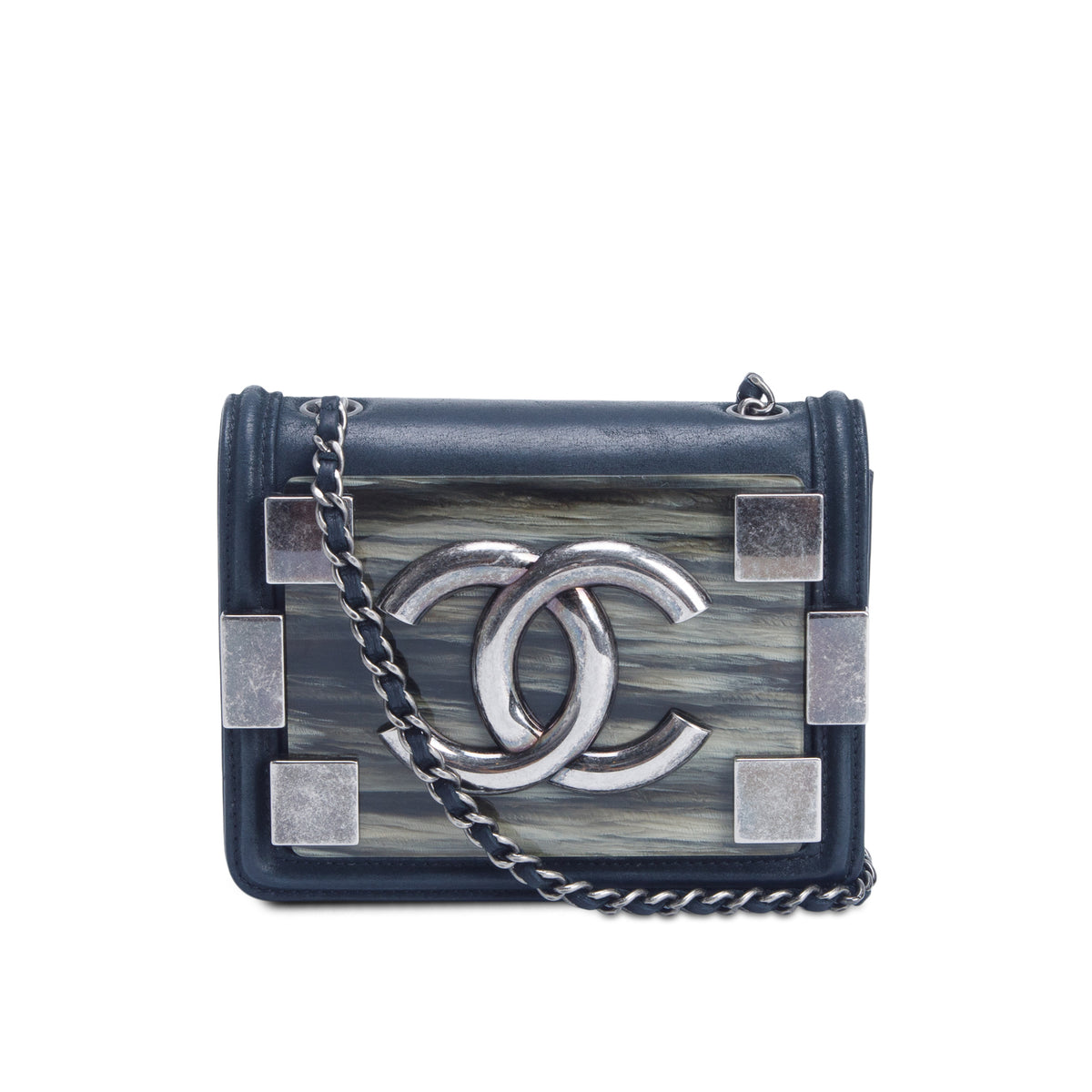 Chanel Black Plexiglass Lambskin Mini Boy Brick Flap