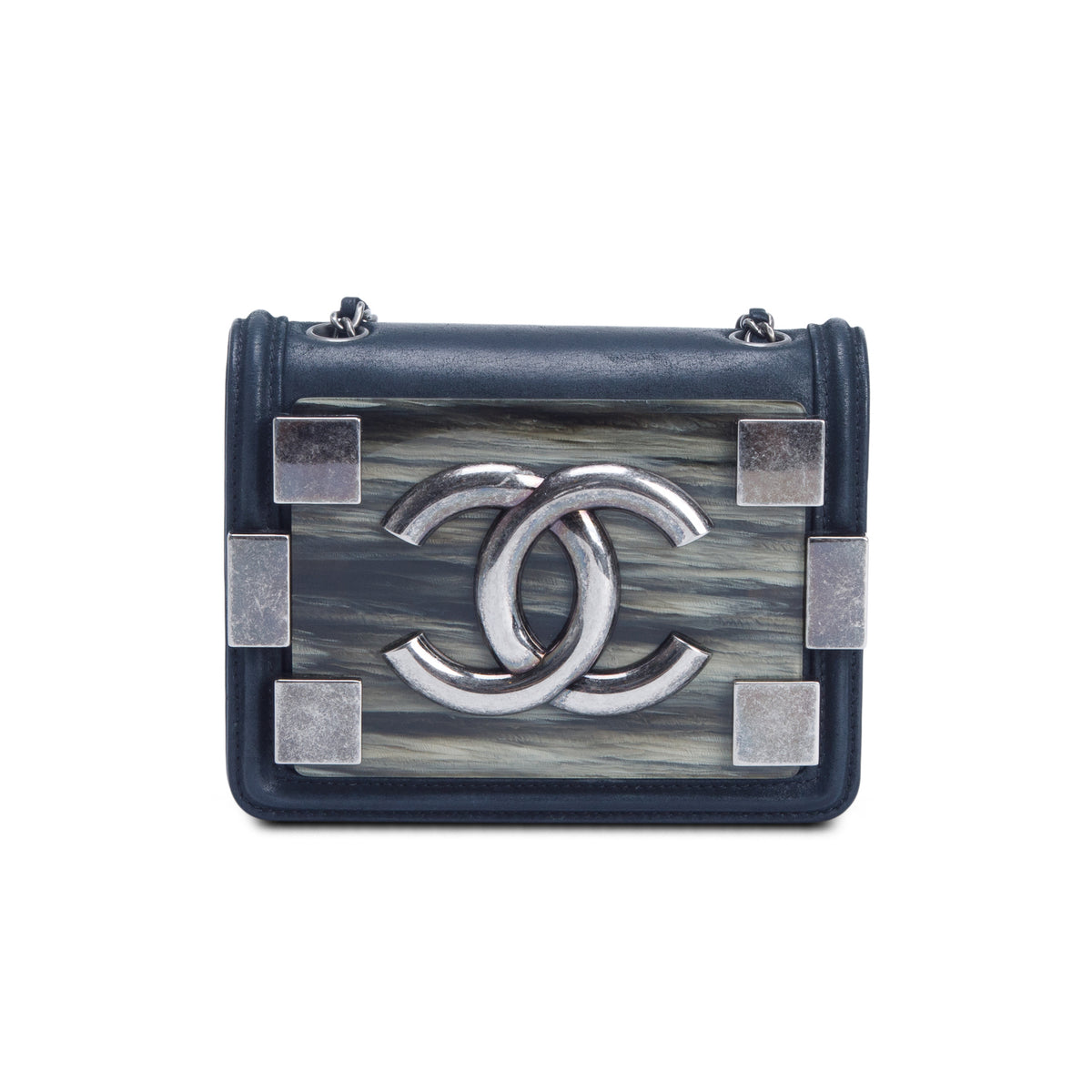 Chanel Black Plexiglass Lambskin Mini Boy Brick Flap