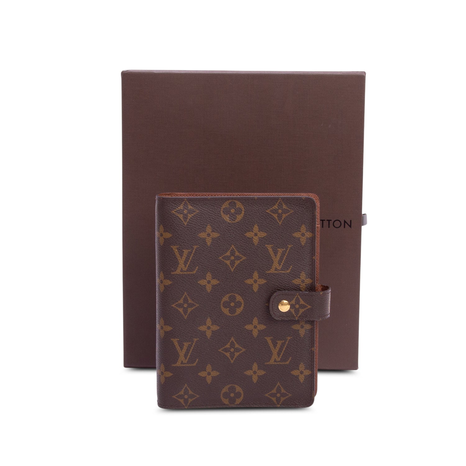 Louis Vuitton Monogram Medium Ring Agenda Cover w/ Box & Receipt