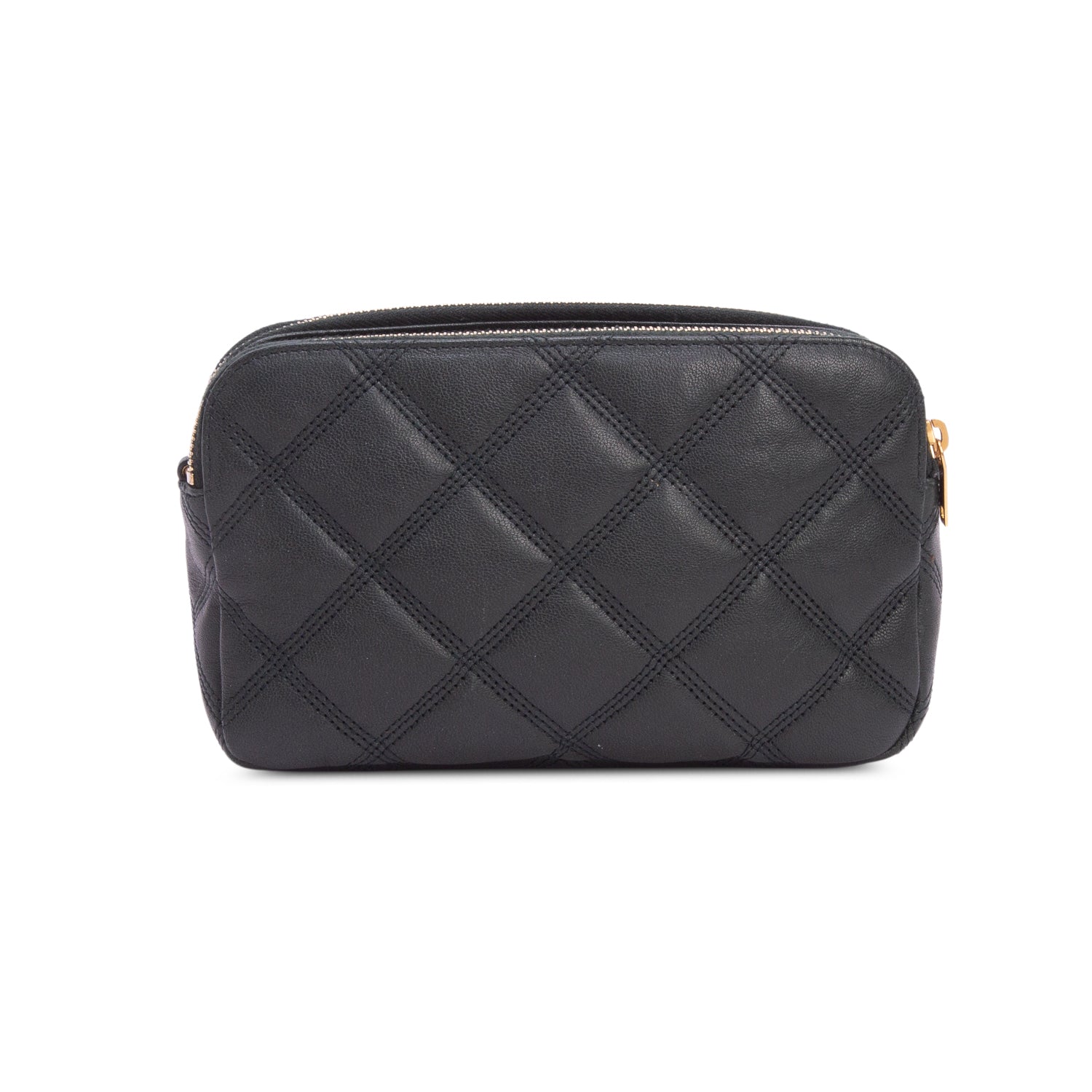 Saint Laurent 2020 Green Grained Lambskin Quilted Mini Becky Double Zip Bag w/ Box